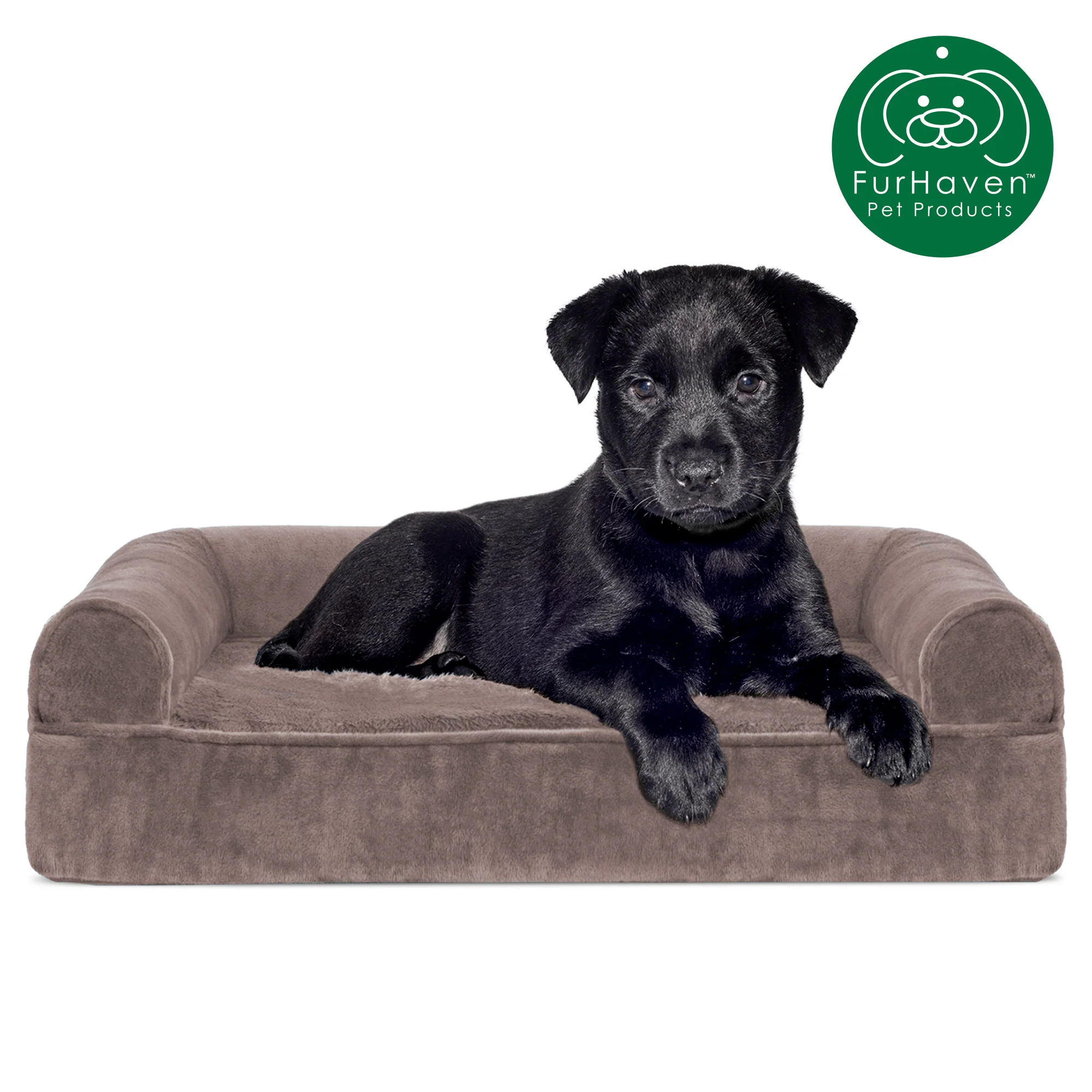 Faux Fur & Velvet Sofa-Style Couch Pet Bed - Image 9