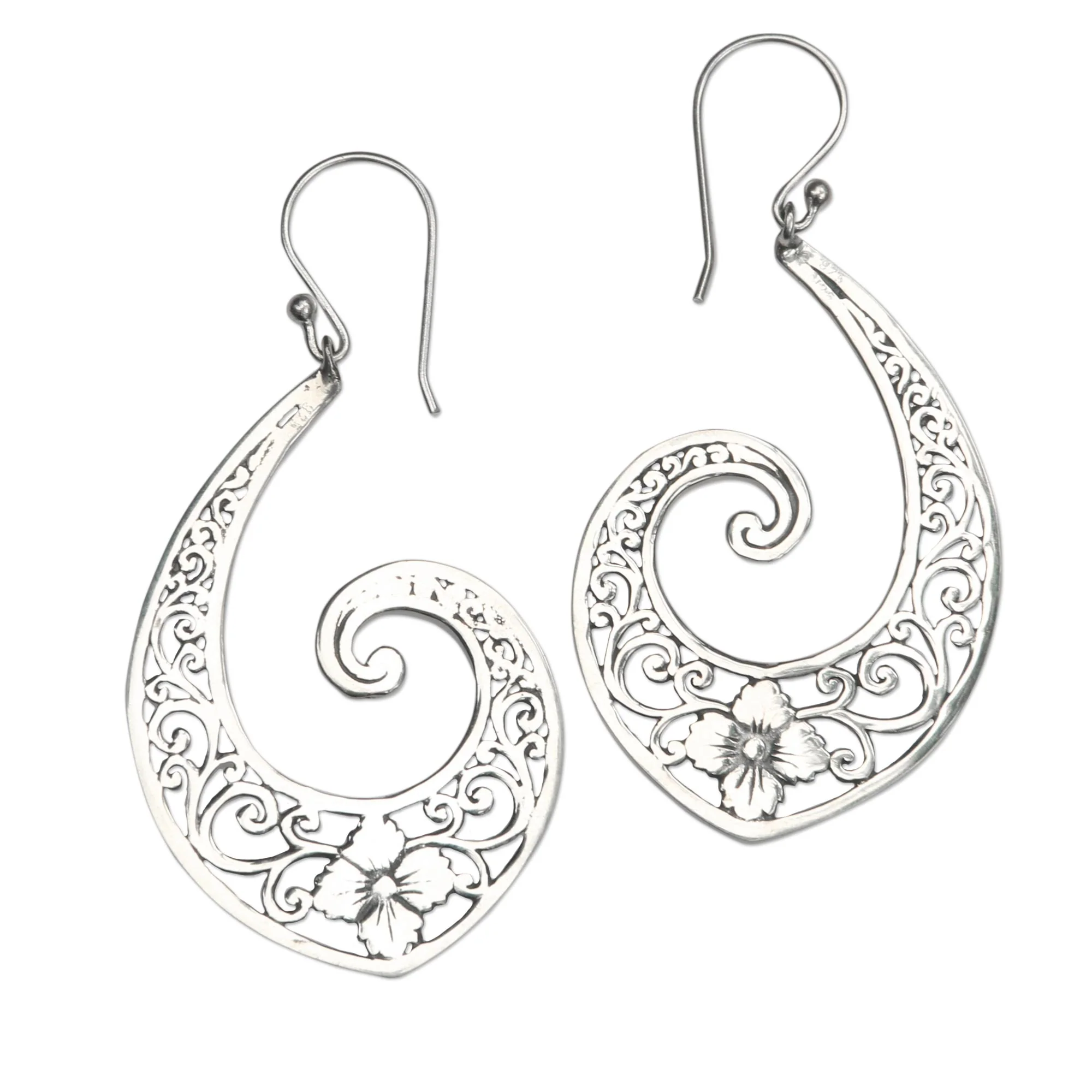 Fern Beauty Silver Dangle Earrings - Image 2