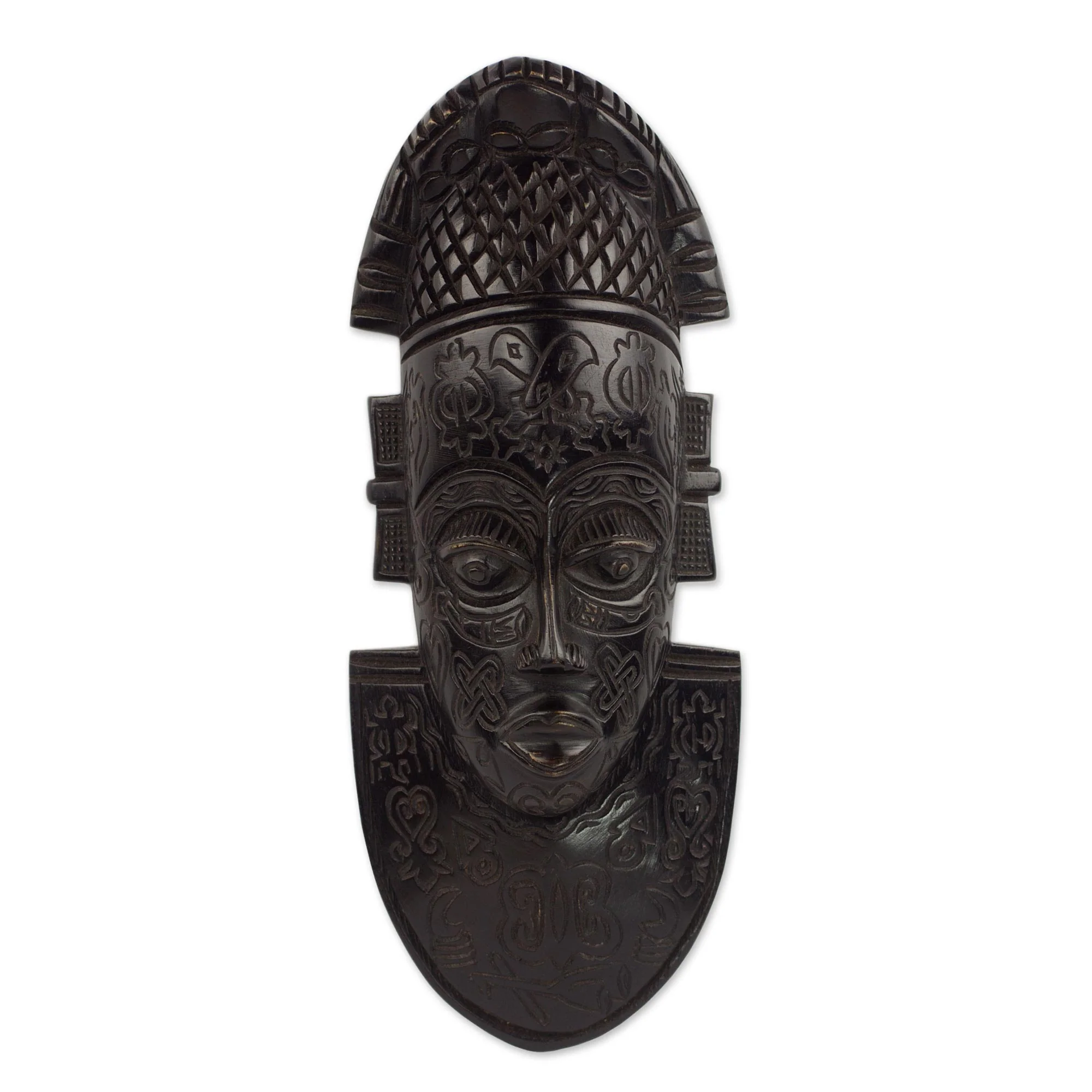 Festac Festivities West African Decorative Carved Sese Wood Wall Mask - Image 2