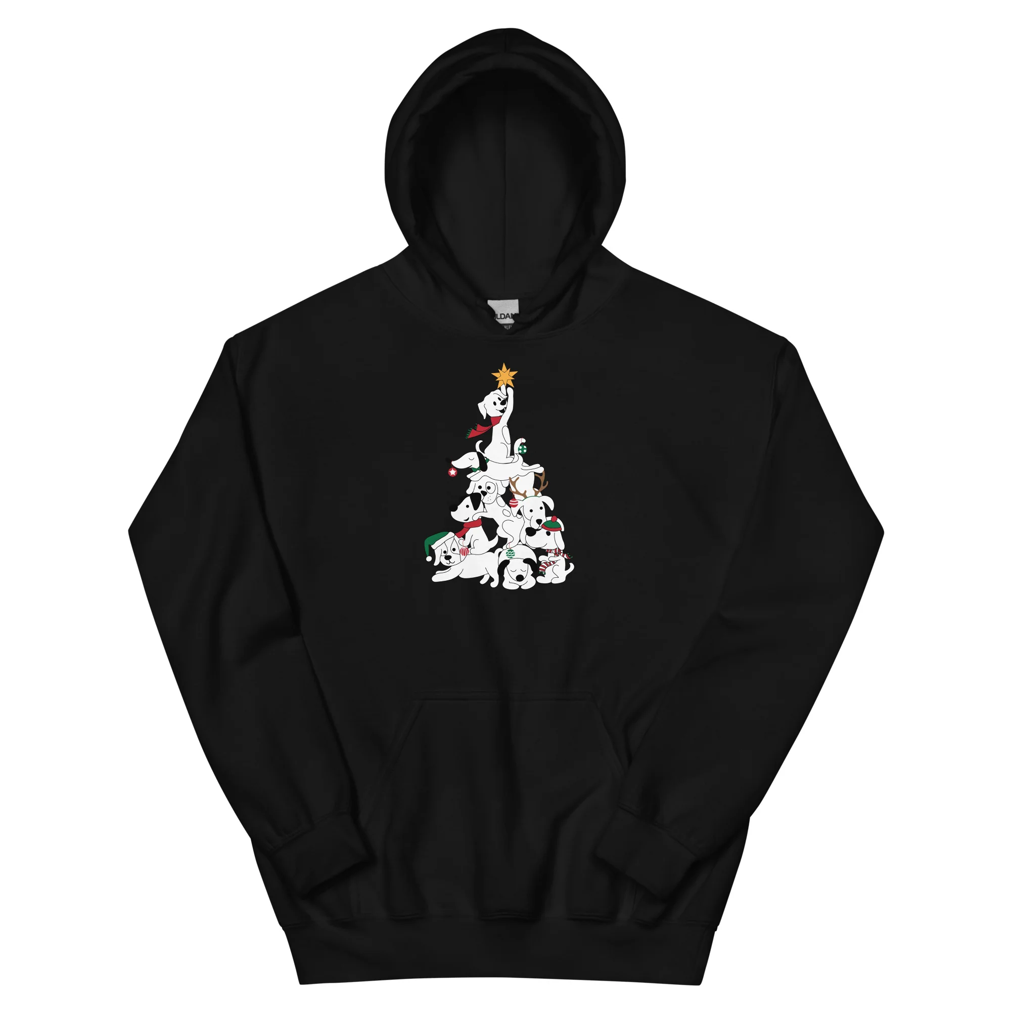 Festive Doggie Christmas Tree Hoodie - Image 2