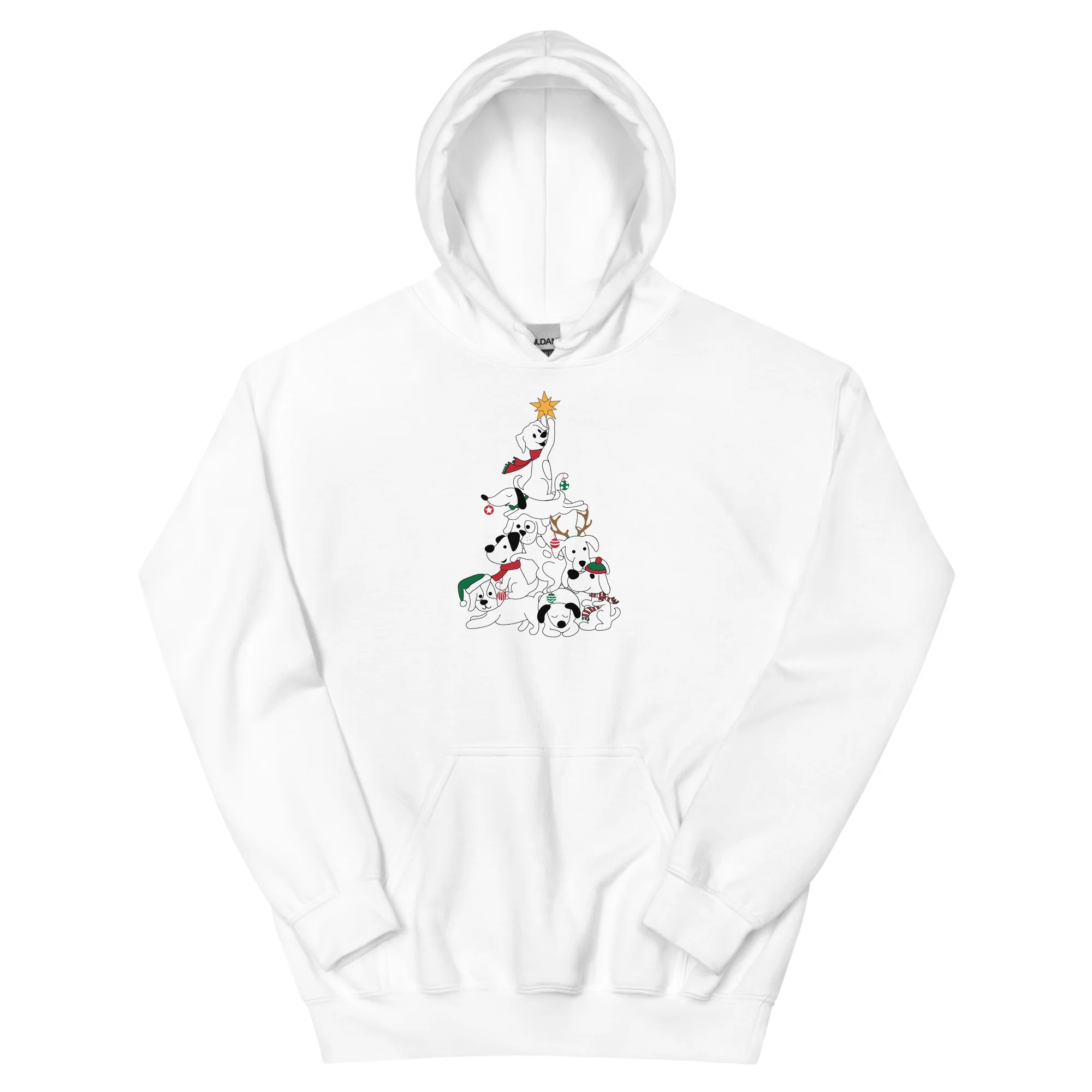 Festive Doggie Christmas Tree Hoodie - Image 6