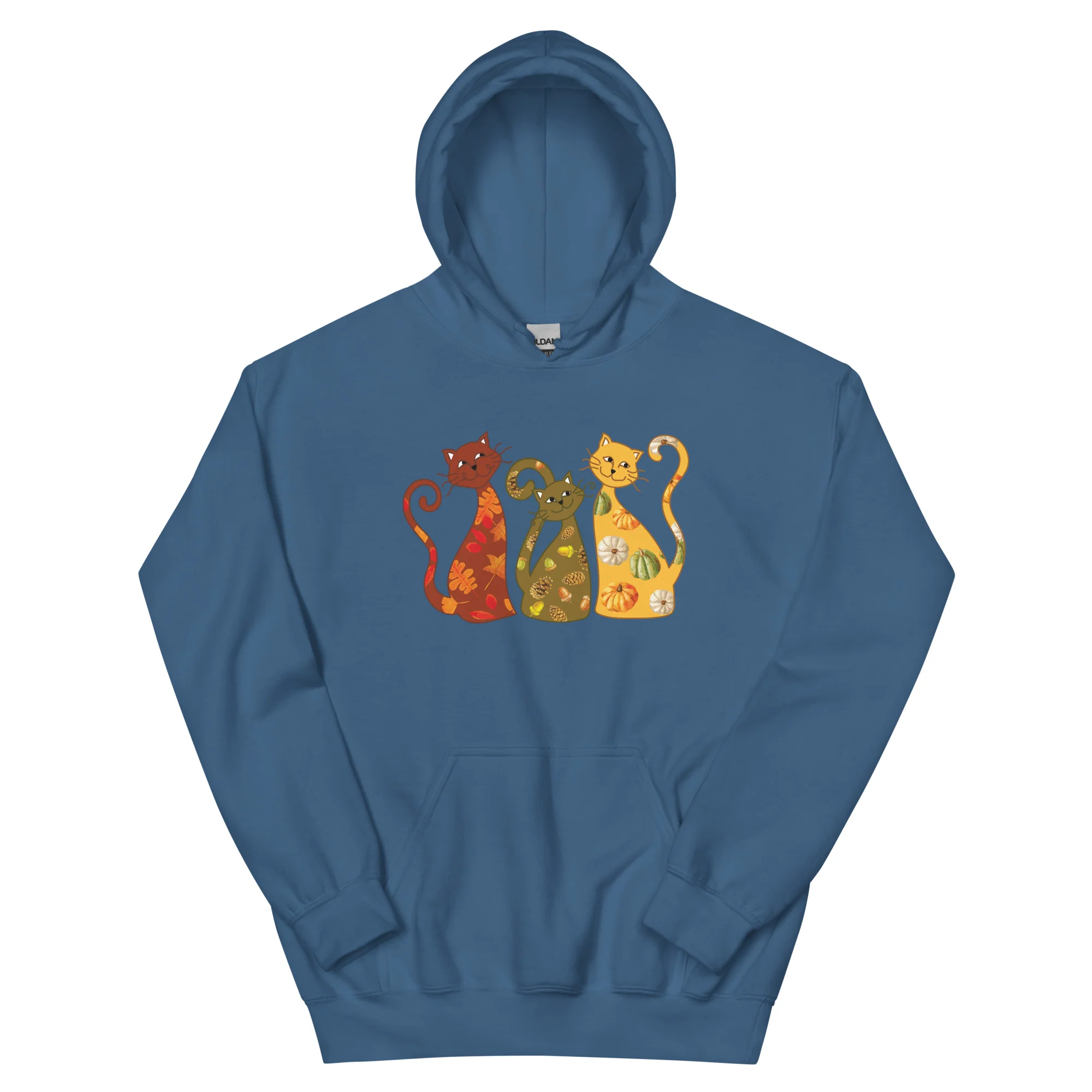 Festive Fall Cats Hoodie - Image 6