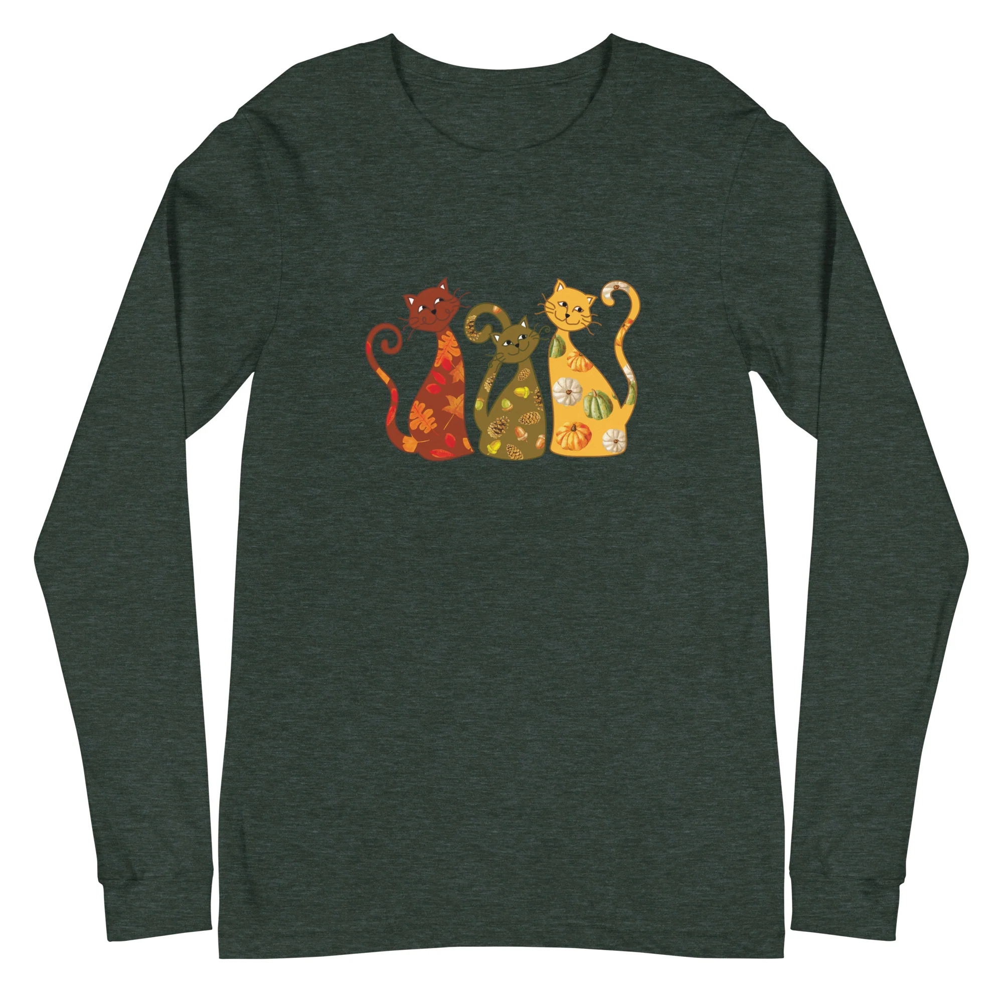 Festive Fall Cats Long Sleeve Tee - Image 6