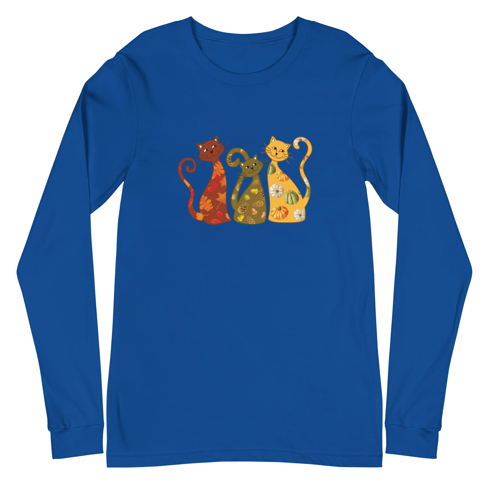 Festive Fall Cats Long Sleeve Tee - Image 8
