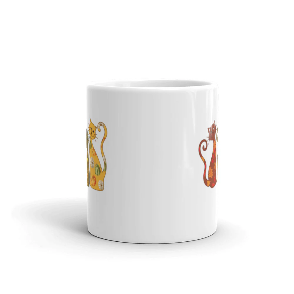 Festive Fall Cats Mug - Image 2
