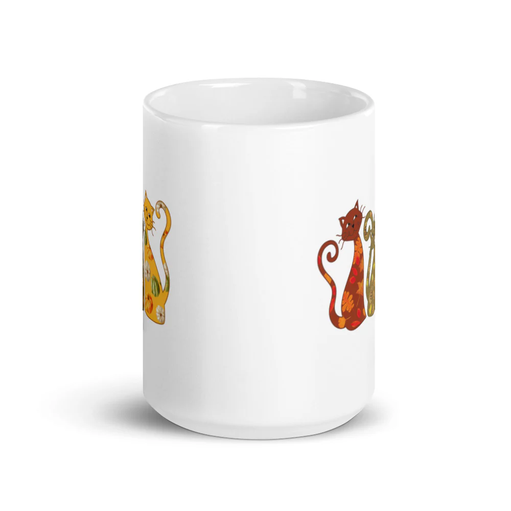 Festive Fall Cats Mug - Image 4