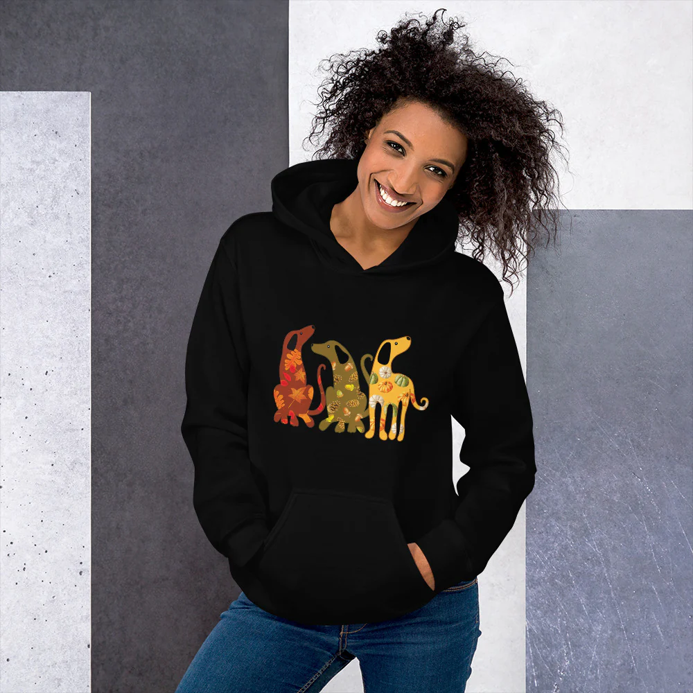 Festive Fall Dogs Hoodie - Image 2
