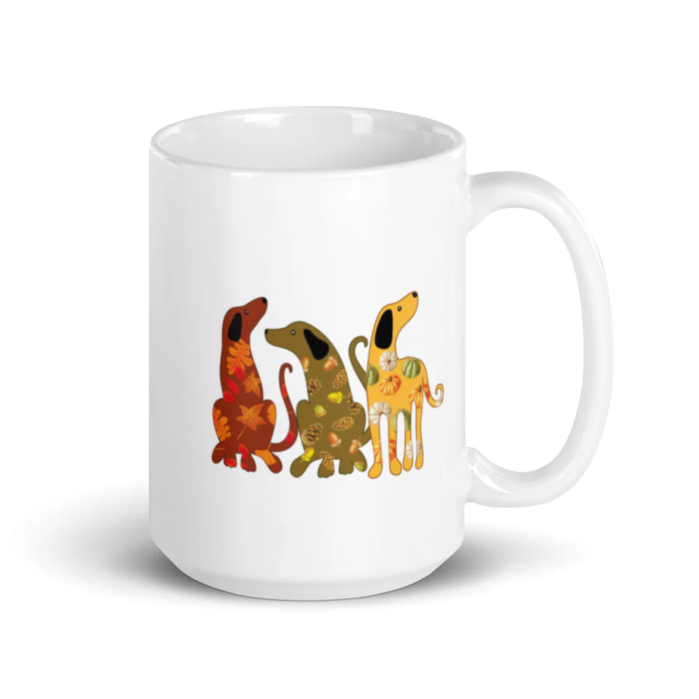 Festive Fall Dogs Mug - Image 2