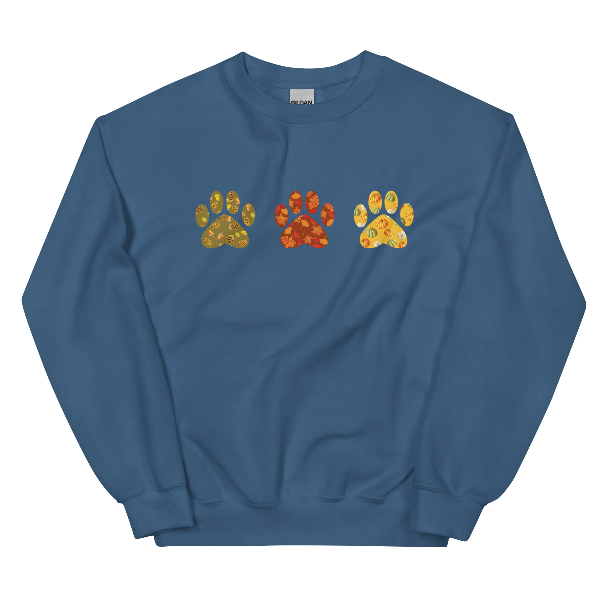 Festive Fall Paw Prints Crewneck Sweatshirt - Image 9