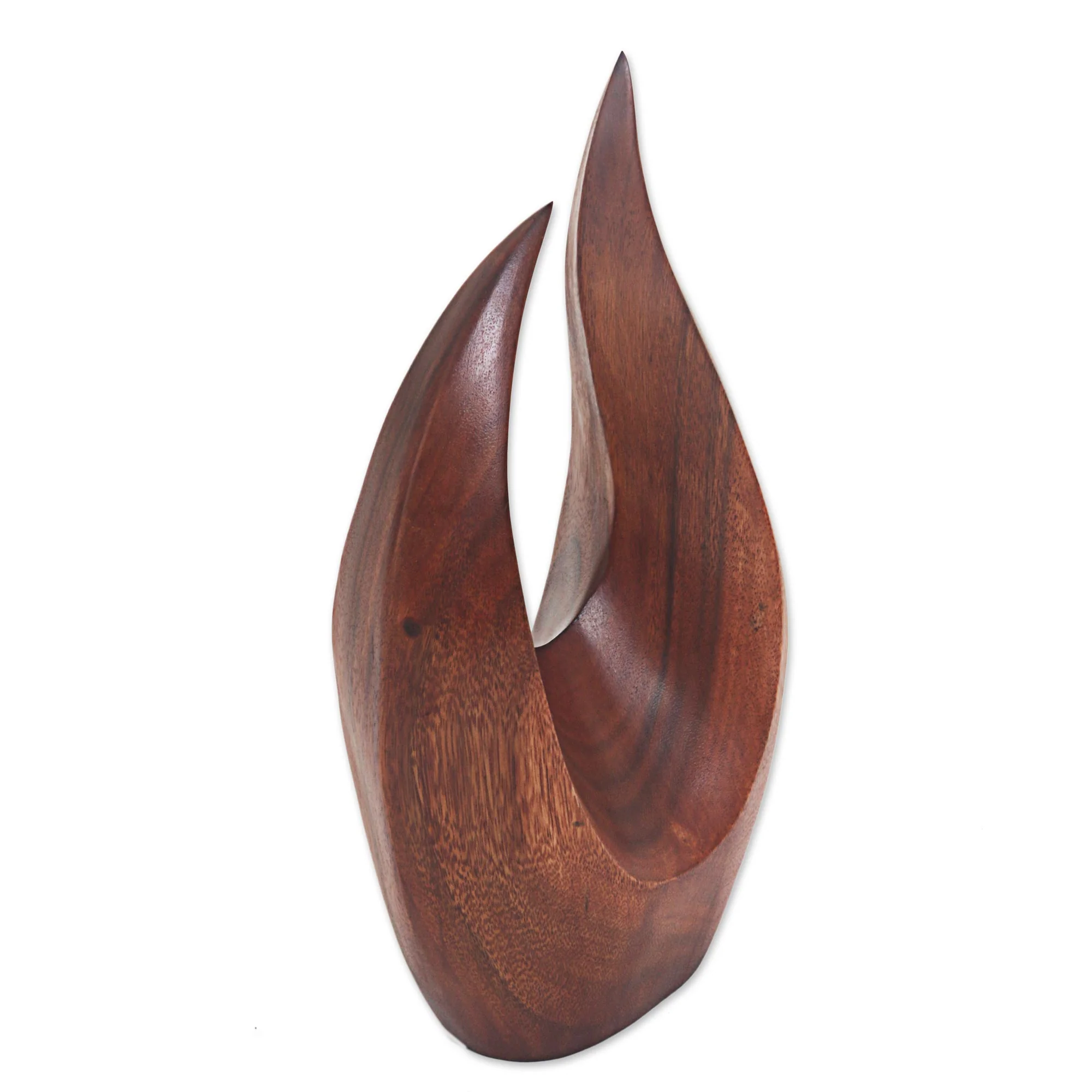 Fire Flames Hand Carved Natural Suar Wood Fire Flames Sculpture - Image 5