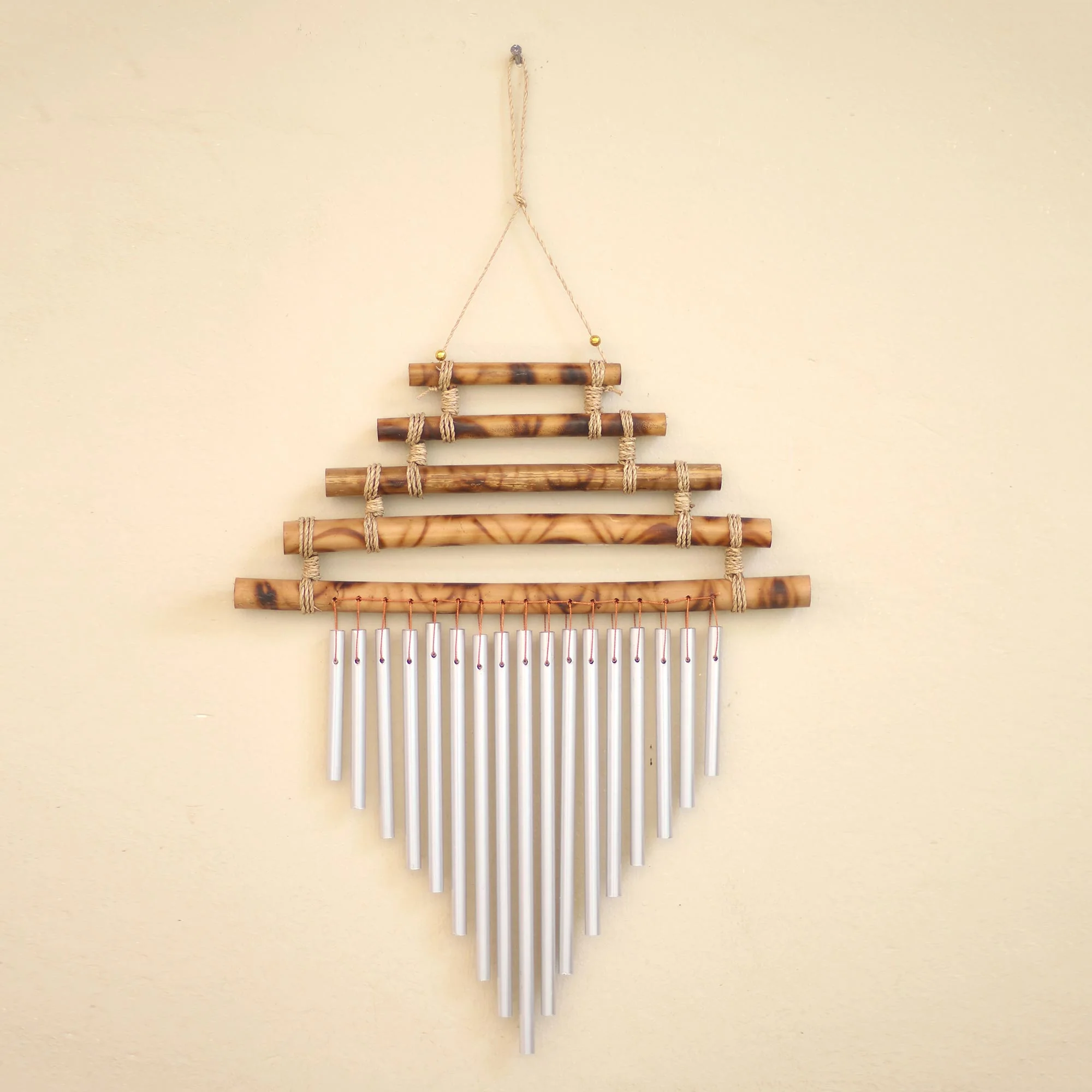 Five Steps Artisan Crafted Bamboo and Aluminum Wind Chime