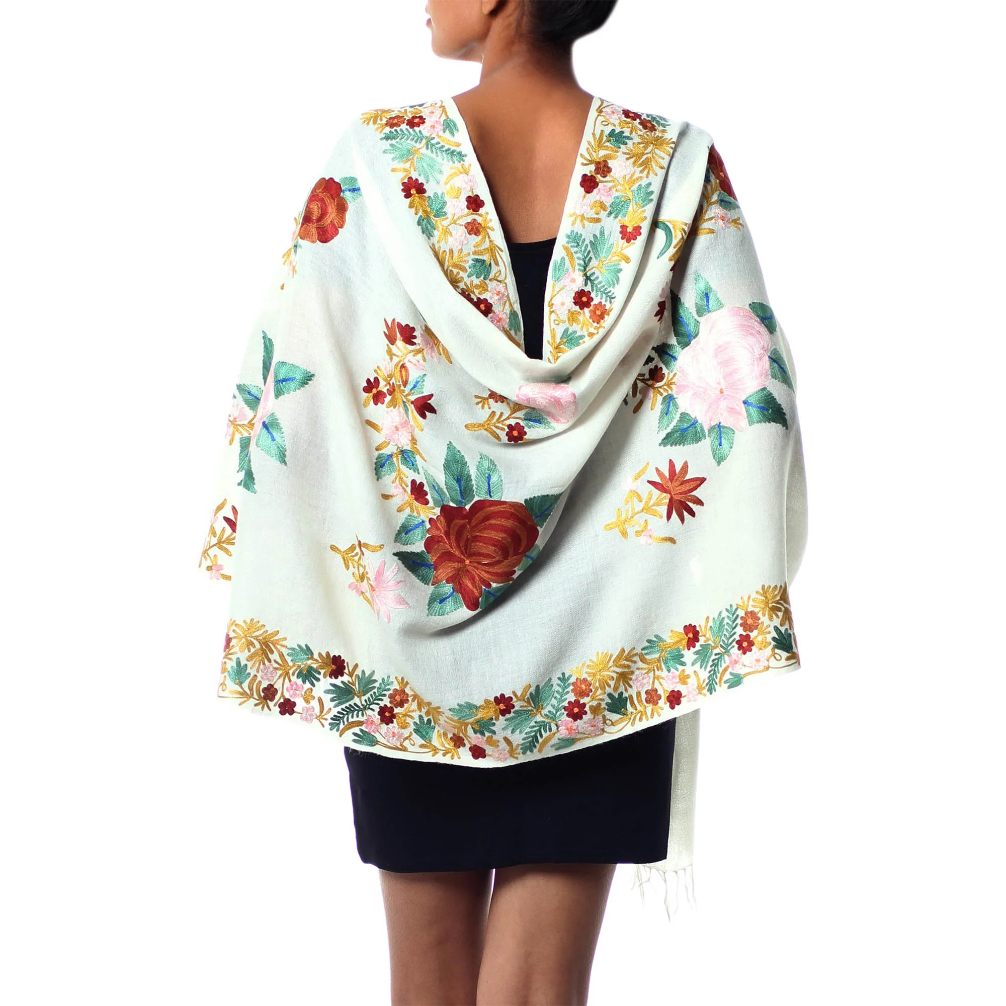Floral Daydream Wool Shawl - Image 4