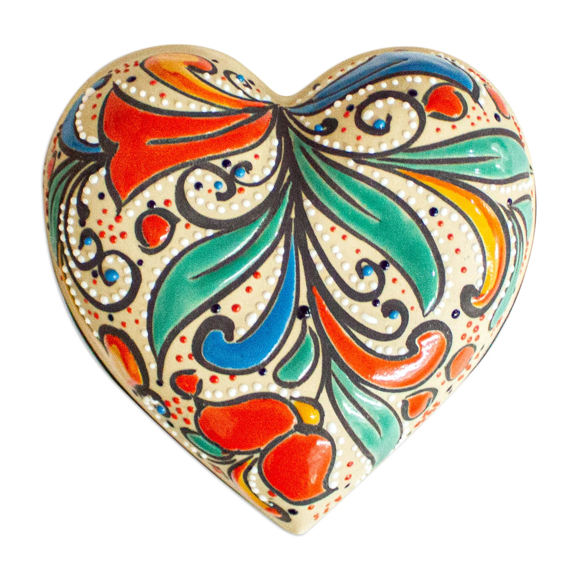 Flourishing Heart Handmade Heart Shaped Ceramic Jewelry Box - Image 2