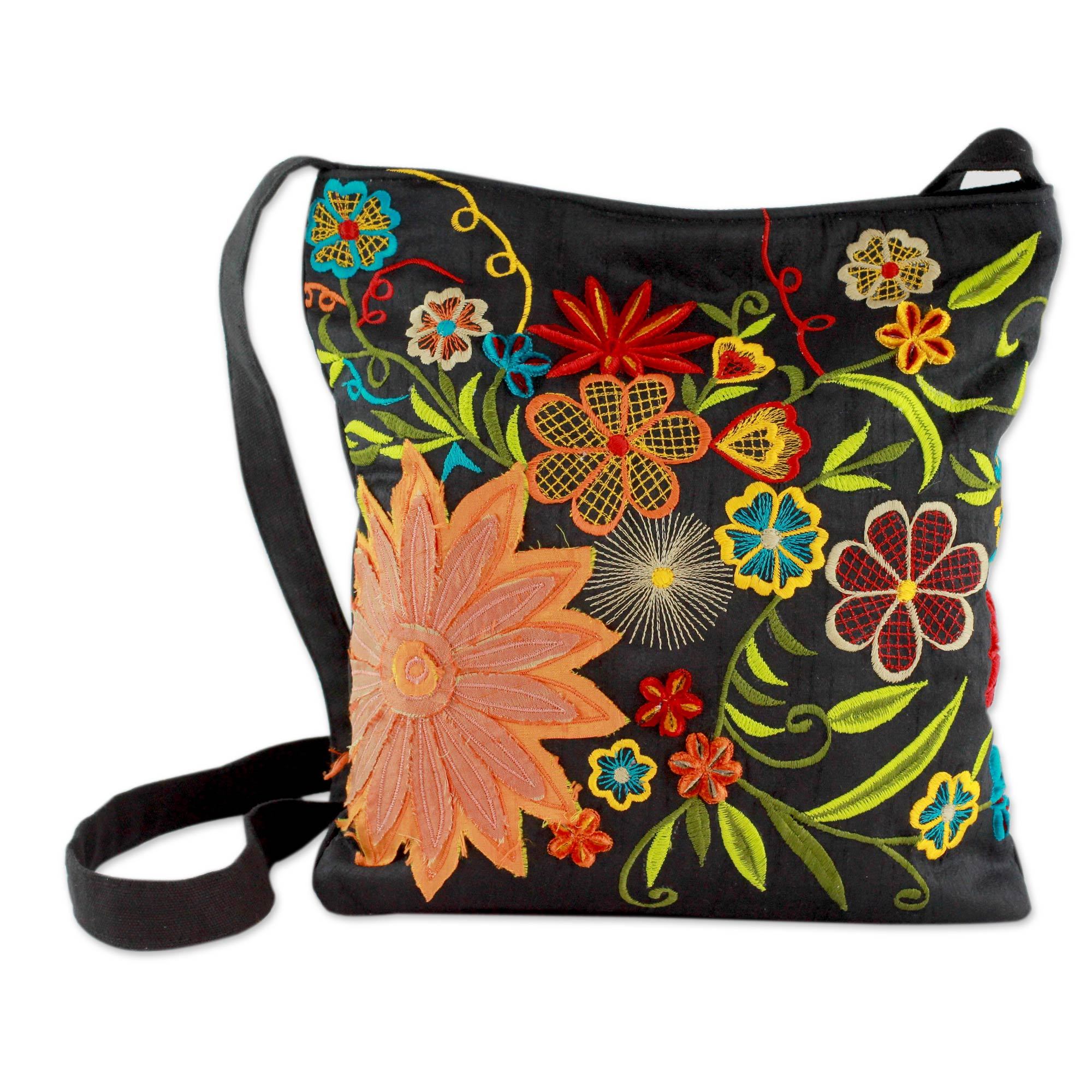 Flower Blossoms Handmade Shoulder Bag - Image 2