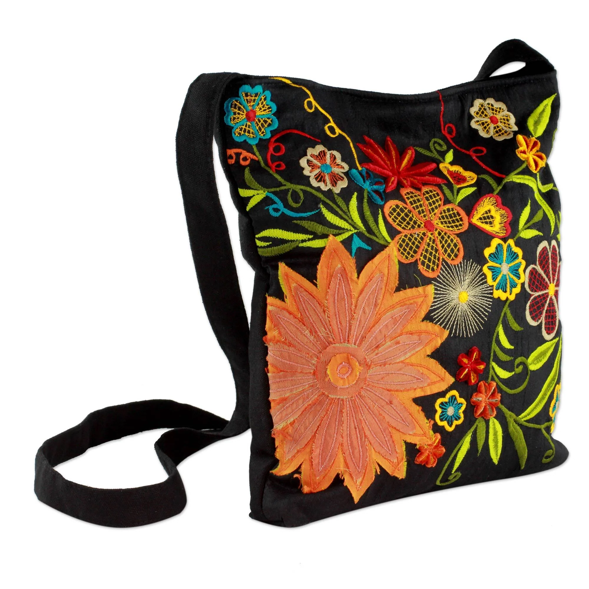 Flower Blossoms Handmade Shoulder Bag - Image 3