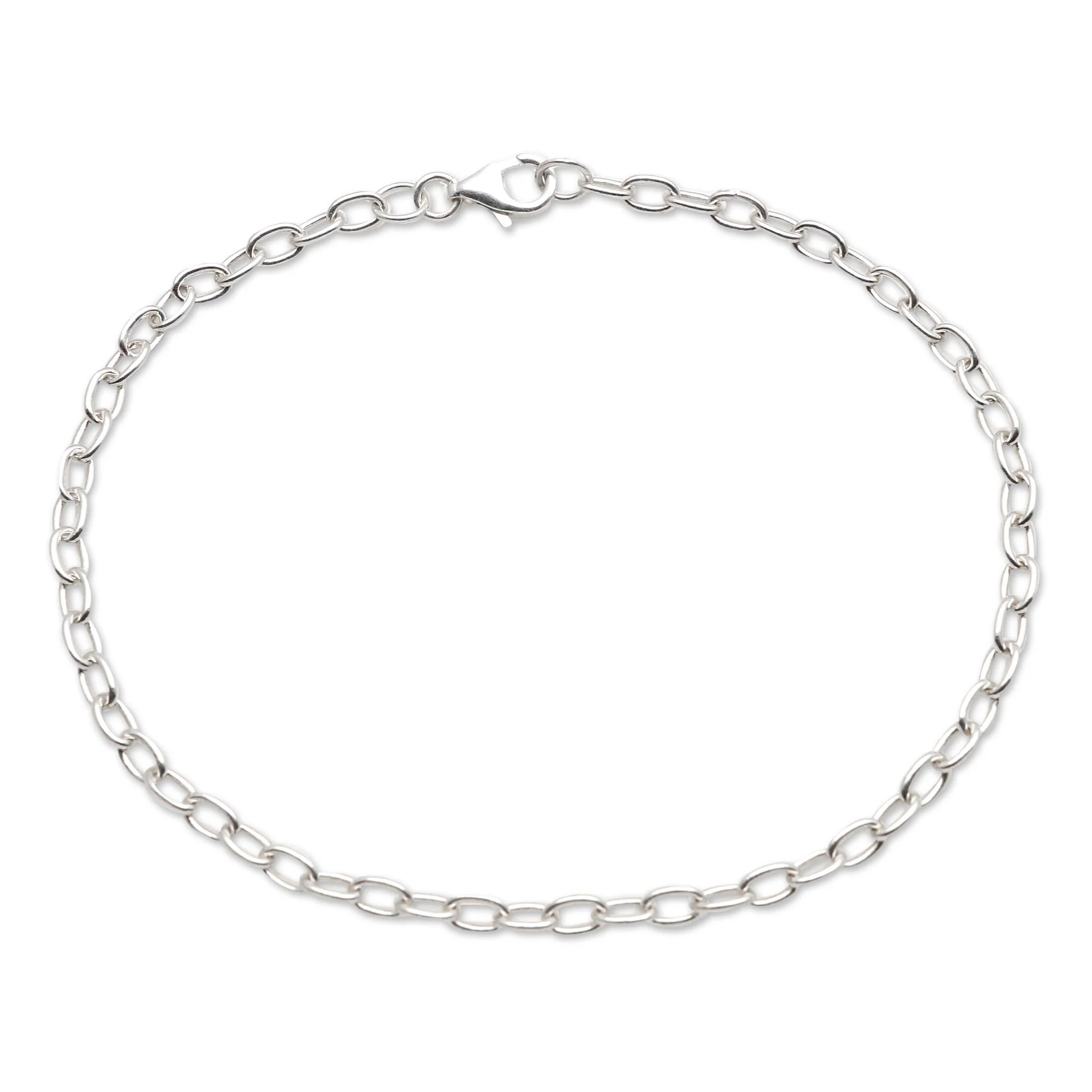 For Your Birthday Hand Made Sterling Silver Chain Bracelet from Bali - Image 2