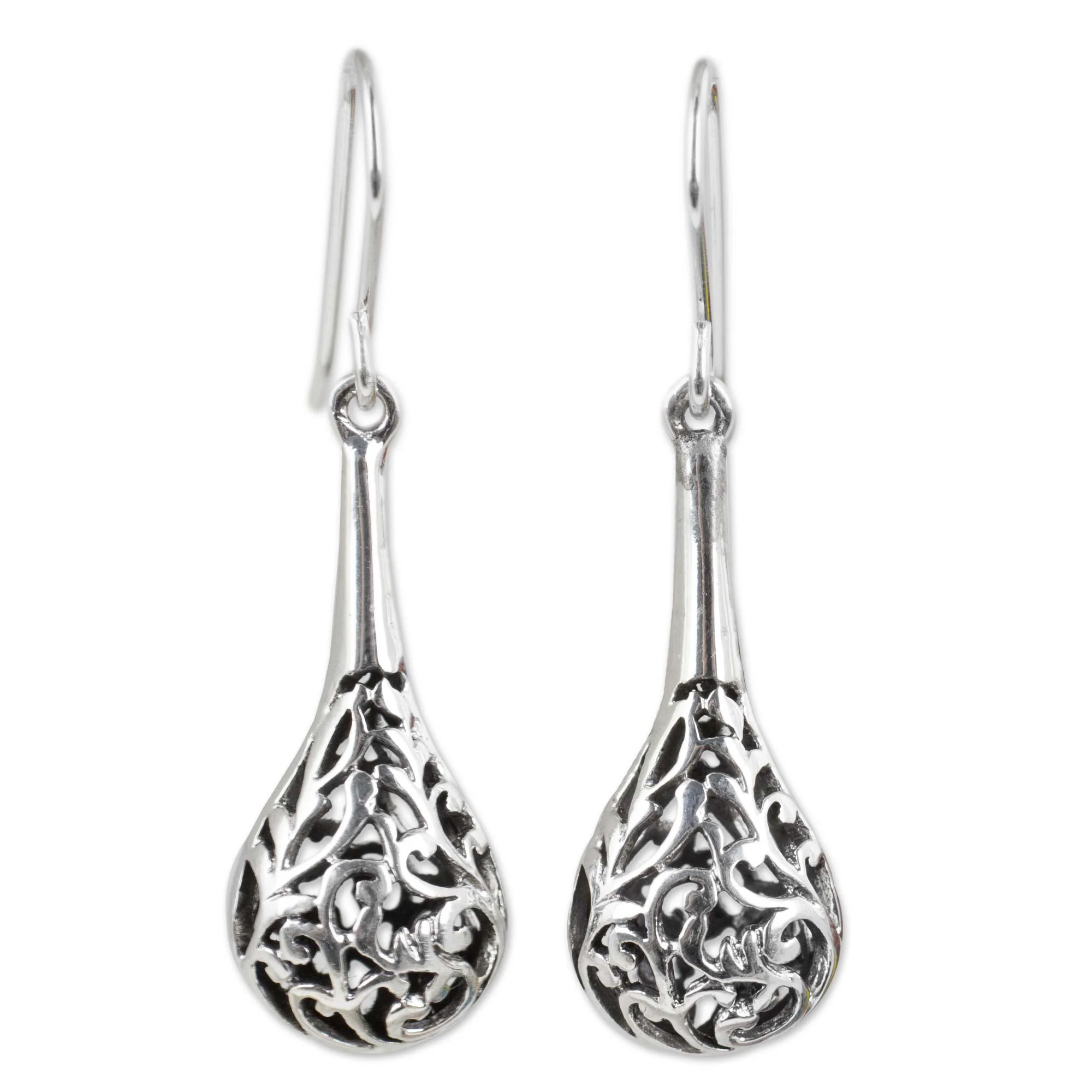 Forest Fern Sterling Silver Dangle Earrings - Image 2