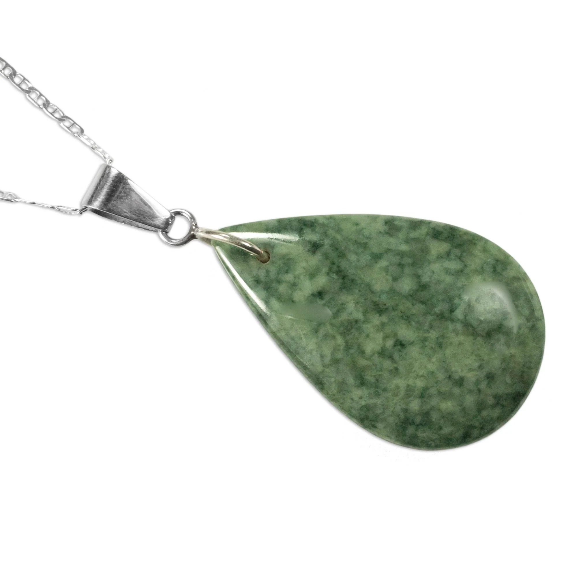 Forest Iris Jade pendant necklace - Image 3