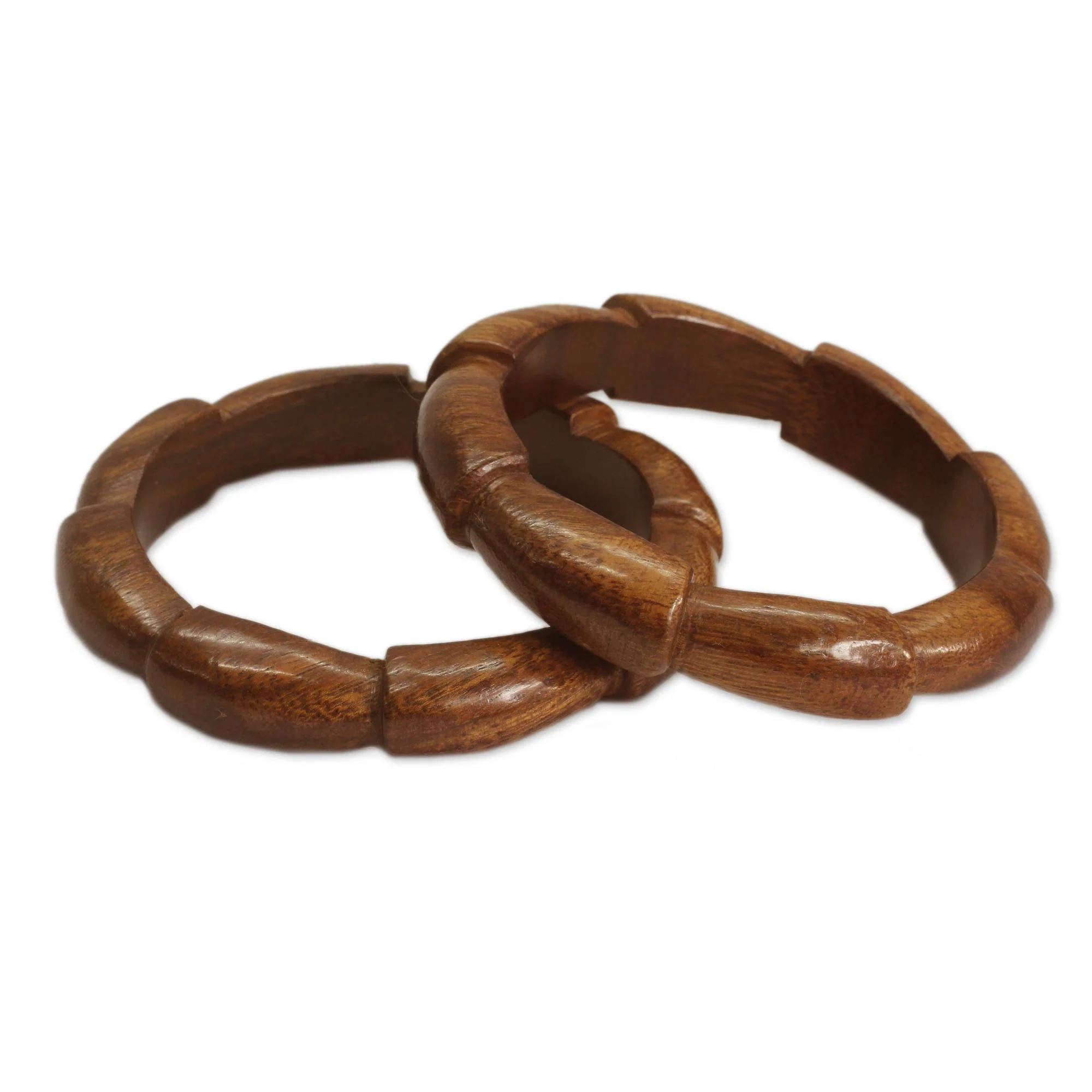Forest Suns Handmade Wood Bangle Bracelets (Pair) - Image 2