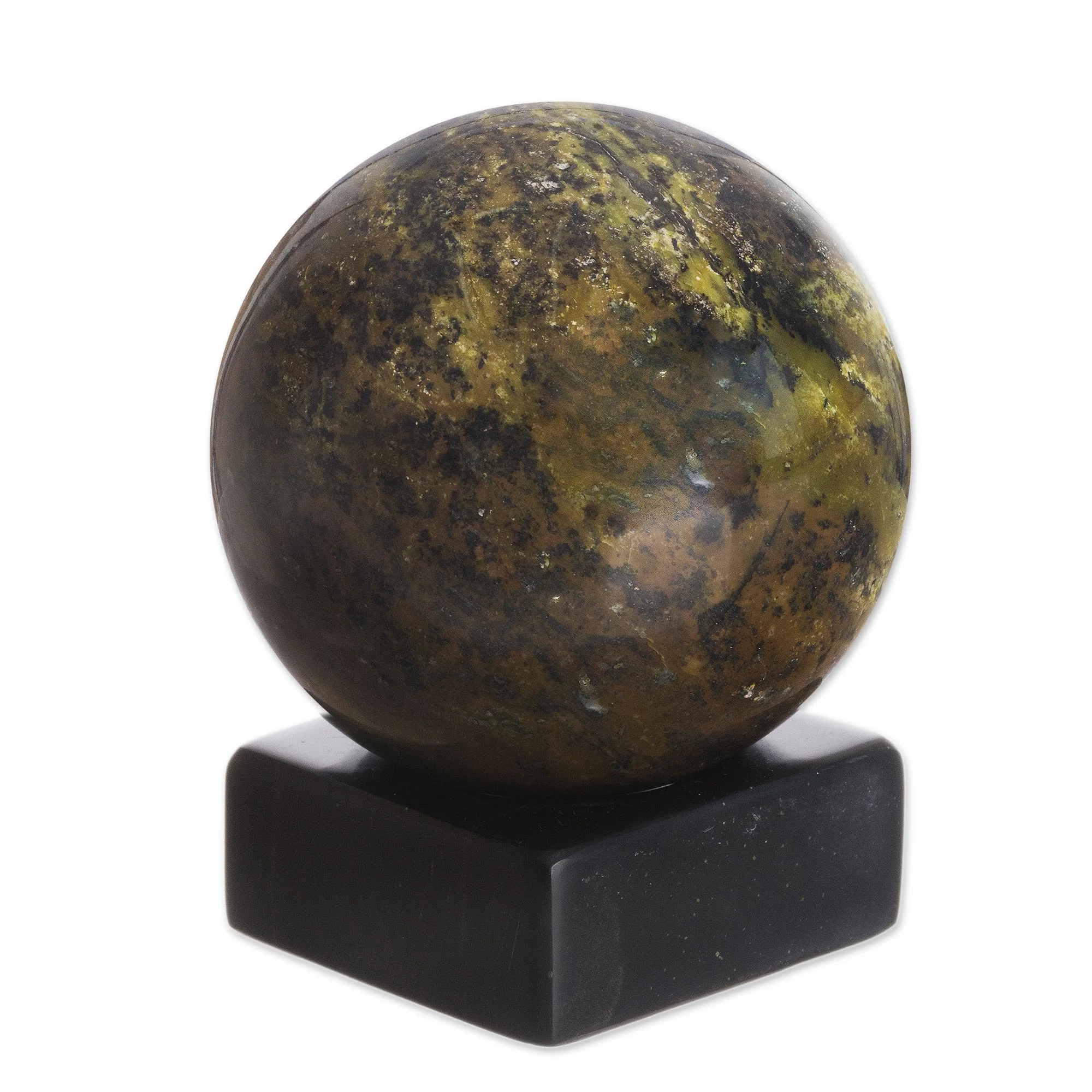 Forest Whisper Serpentine & Onyx Sculpture - Image 2