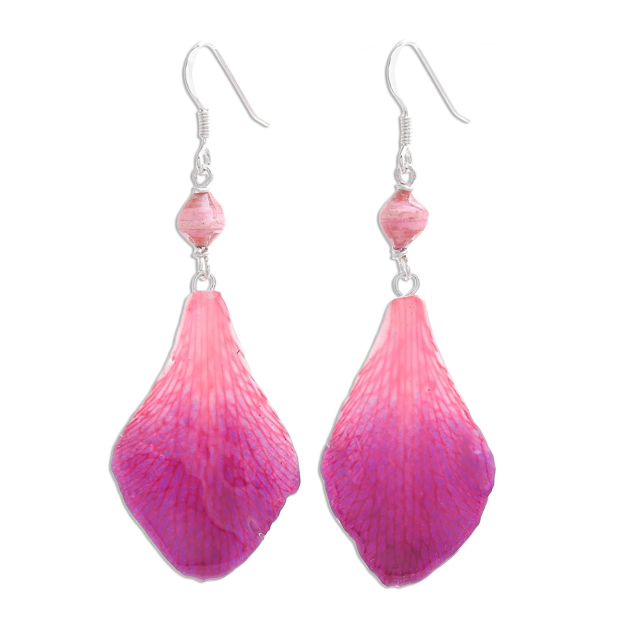 Forever Orchid in Fuchsia Fuchsia Orchid Petal Earrings - Image 2