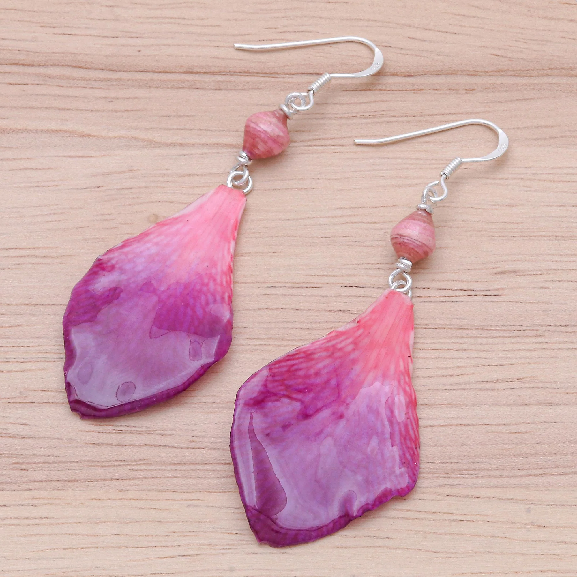Forever Orchid in Fuchsia Fuchsia Orchid Petal Earrings - Image 3