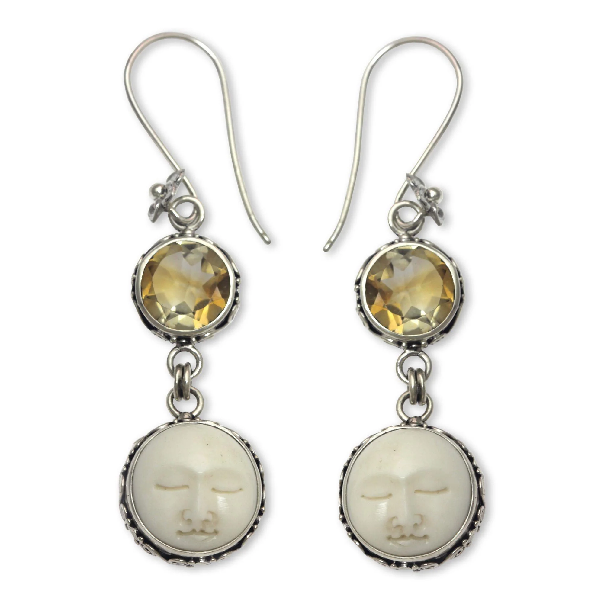 Frangipani Moon Child Dangle Earrings - Image 2