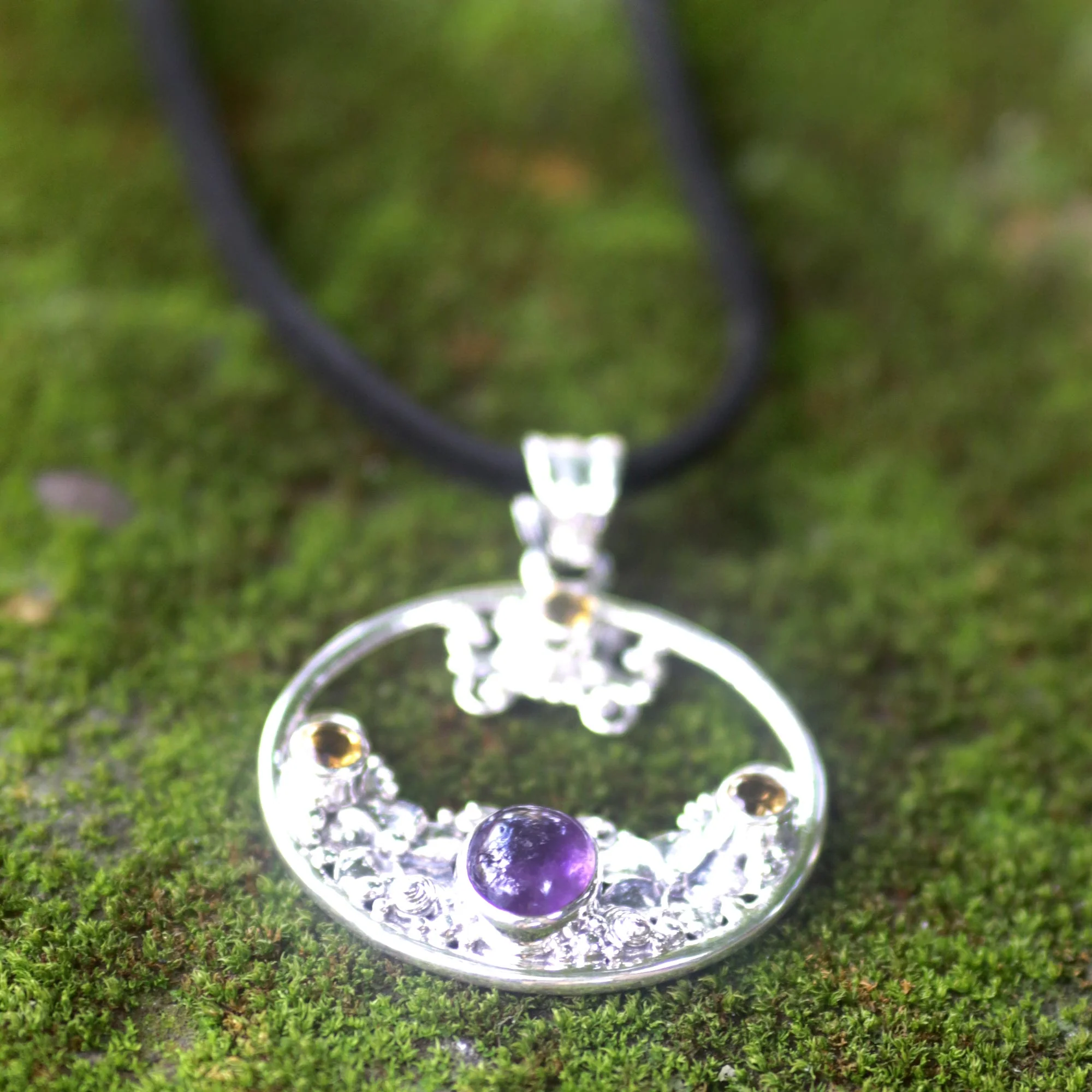 Frangipani Moon Sterling Silver Necklace - Image 3