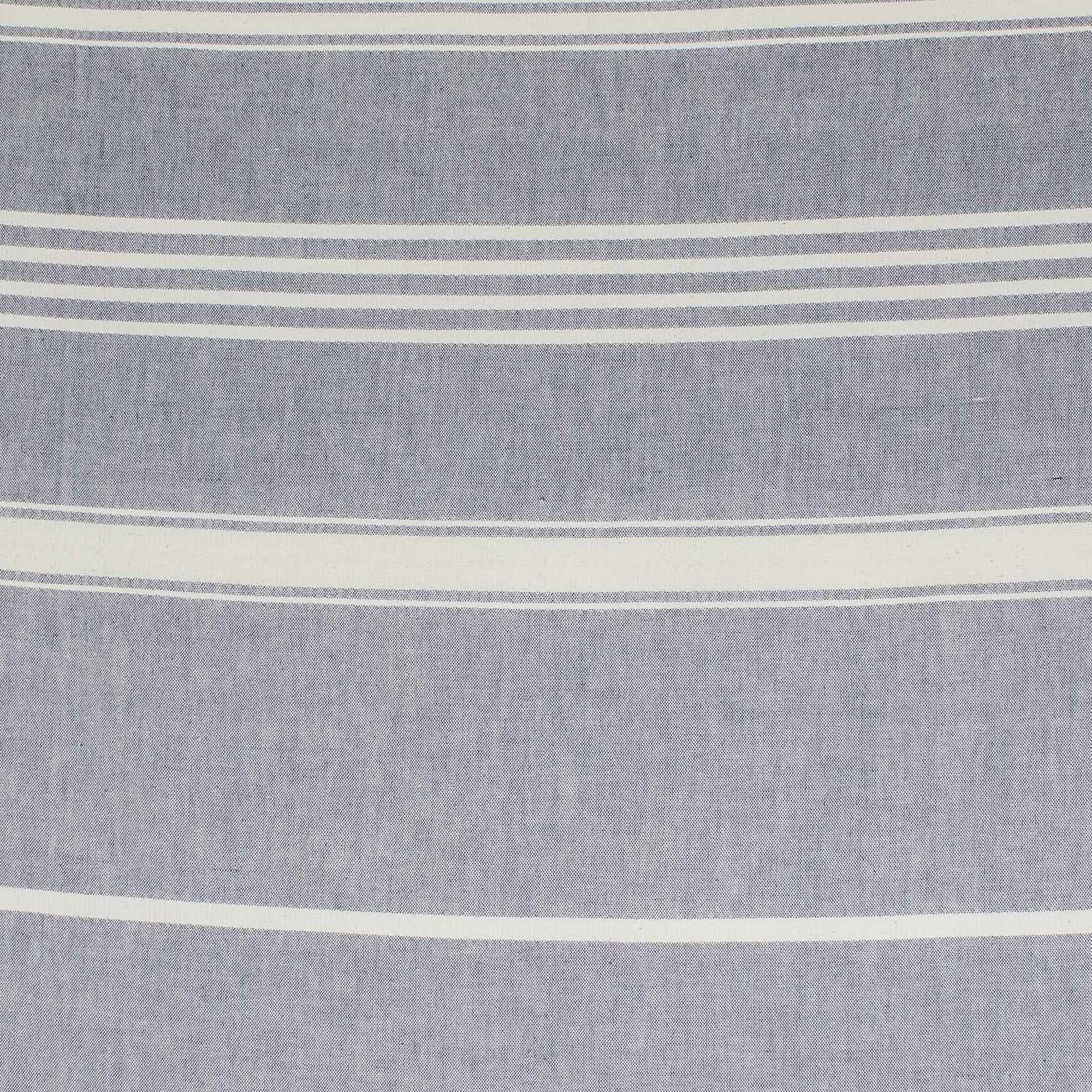 Fresh Relaxation in Cadet Blue Striped Cotton Beach Towel in Cadet Blue from Guatemala - Image 4