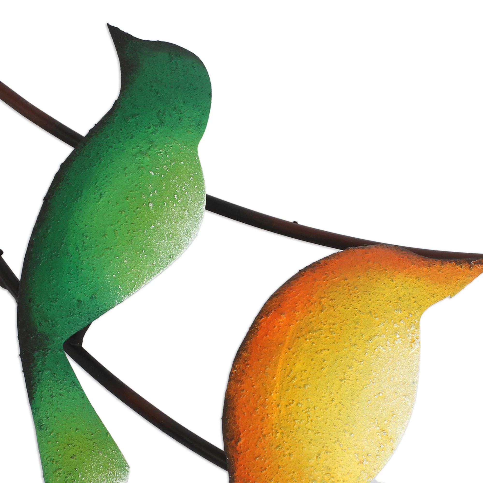 Friends of Summer Steel Wall Sculpture of Birds and a Butterfly from Mexico - Image 4