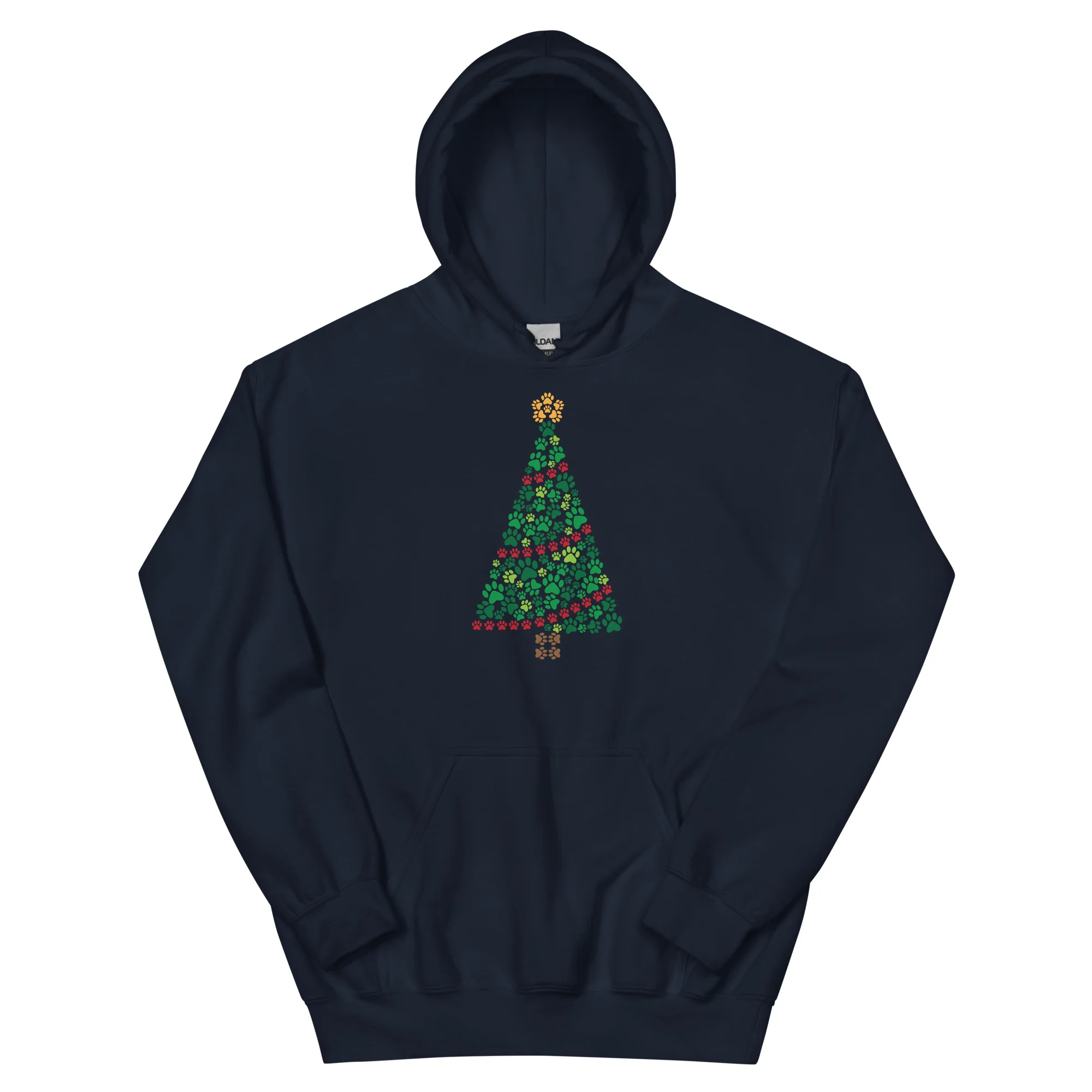 Garland of Paws Christmas Tree Hoodie - Image 3