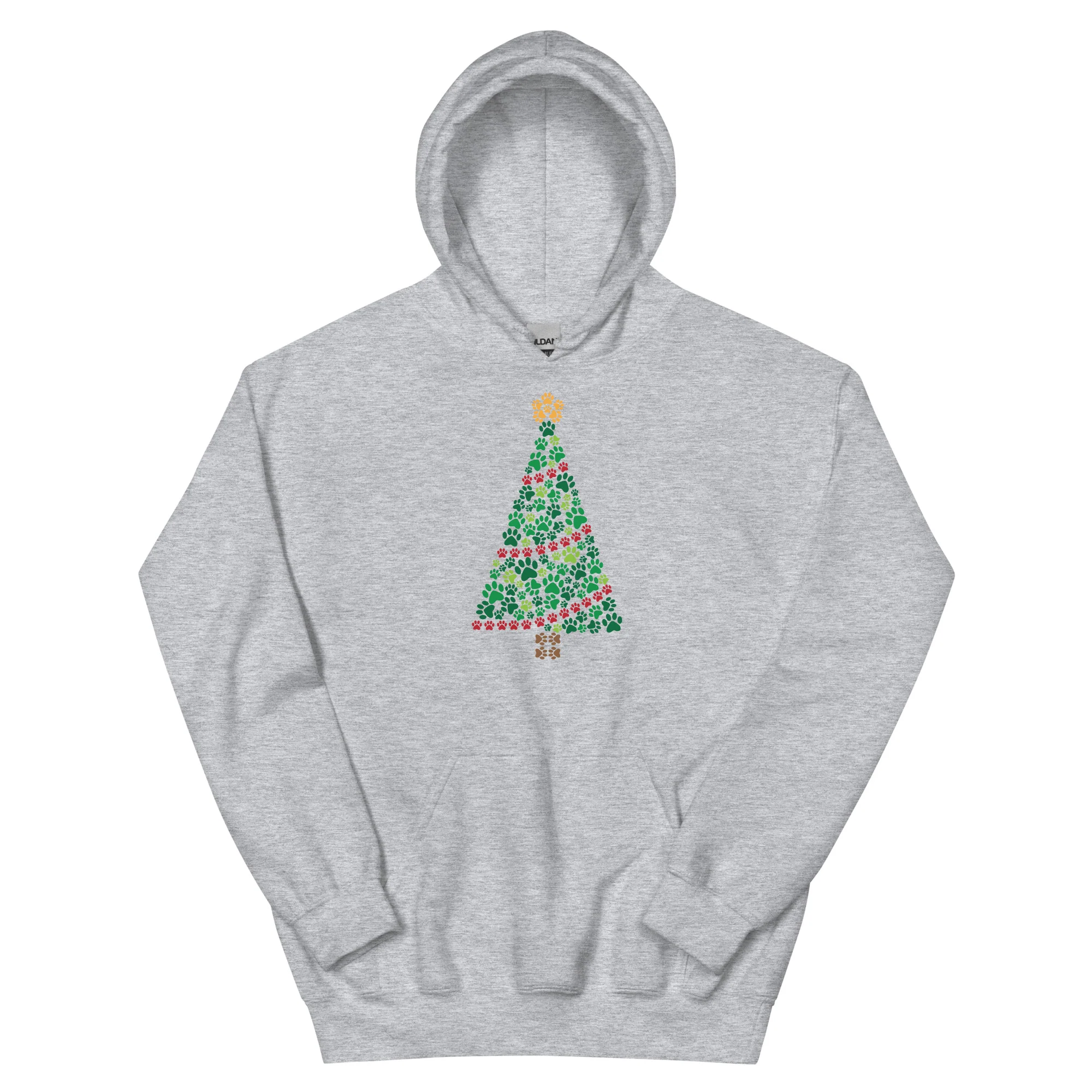 Garland of Paws Christmas Tree Hoodie - Image 5