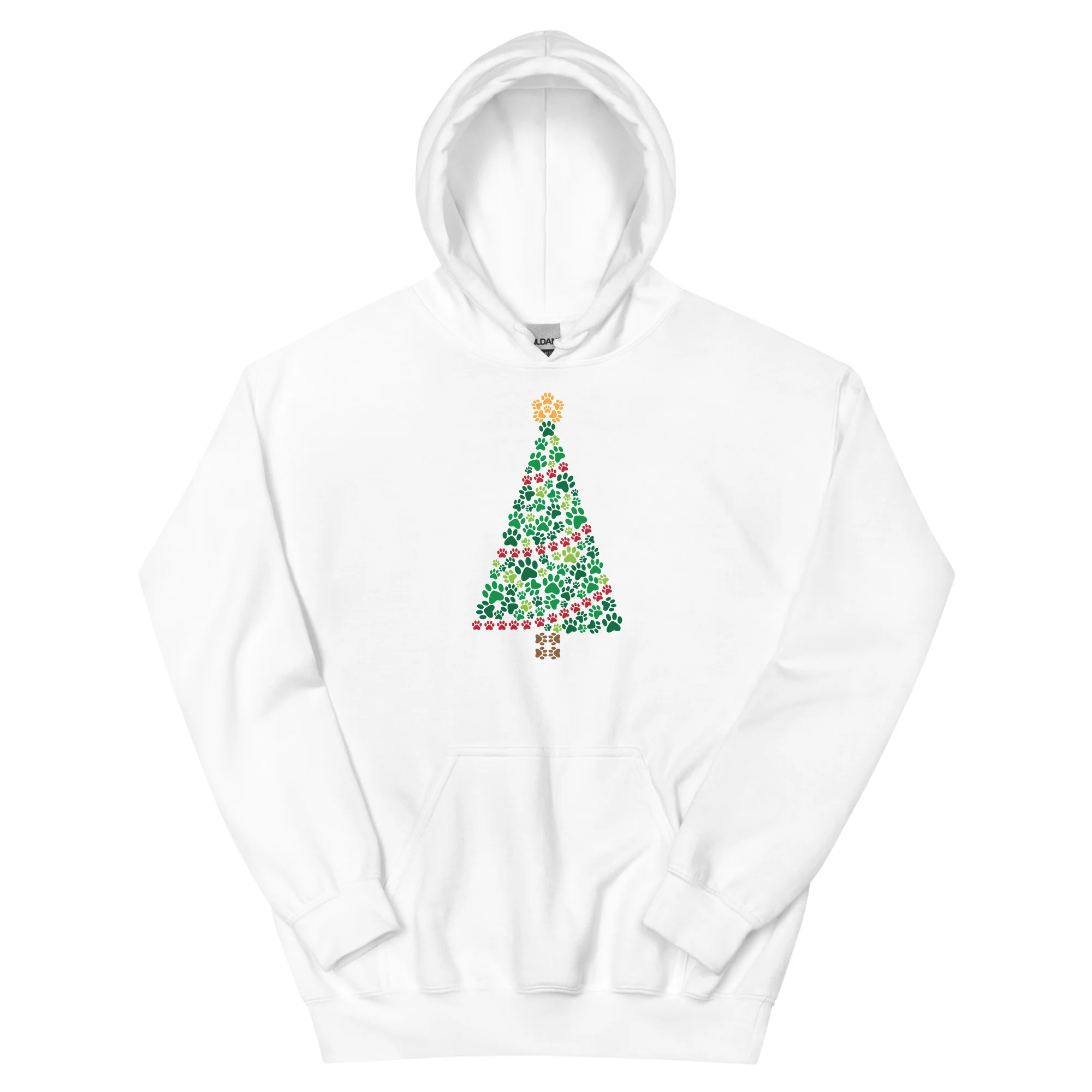 Garland of Paws Christmas Tree Hoodie - Image 7