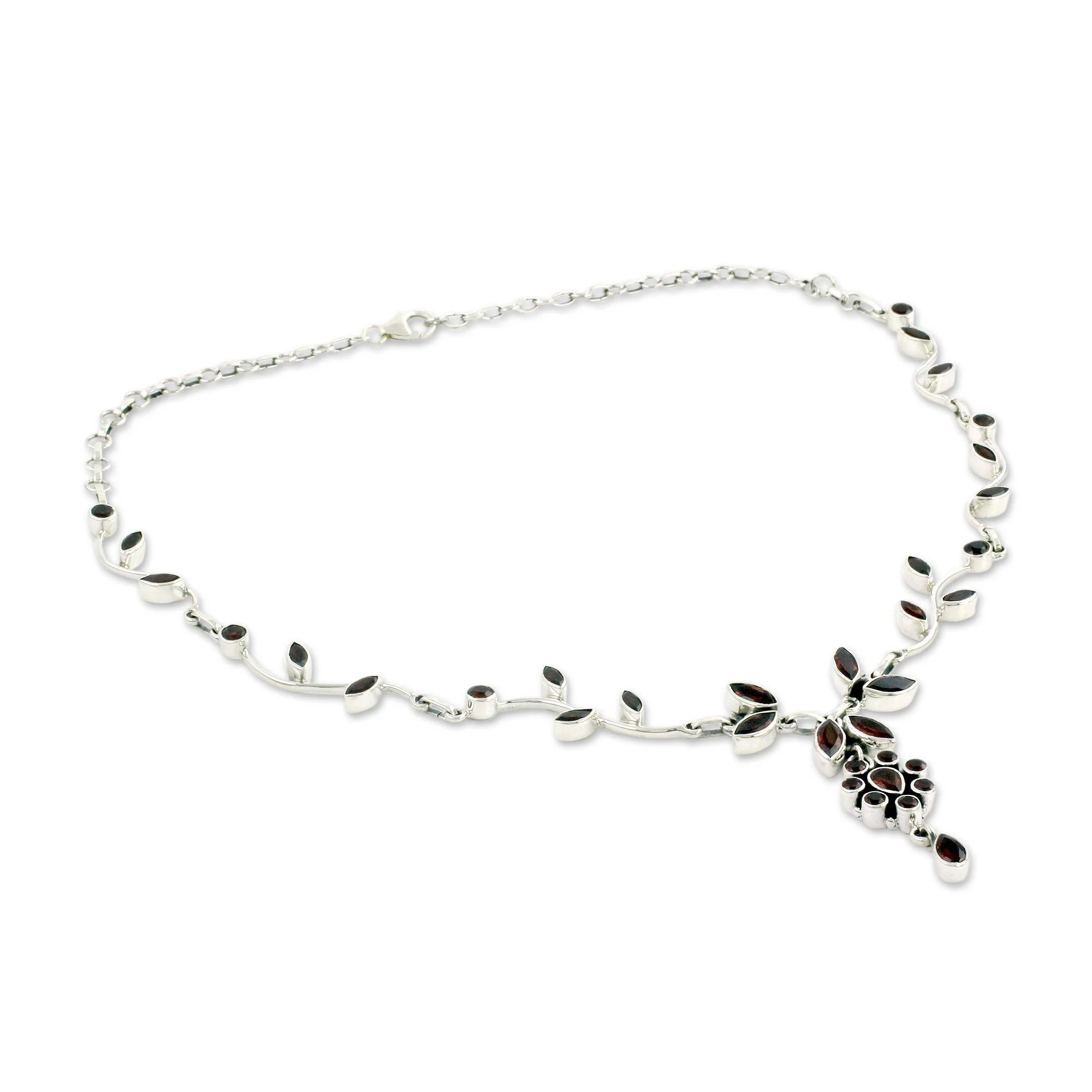 Garnet Flower Necklace - Image 3