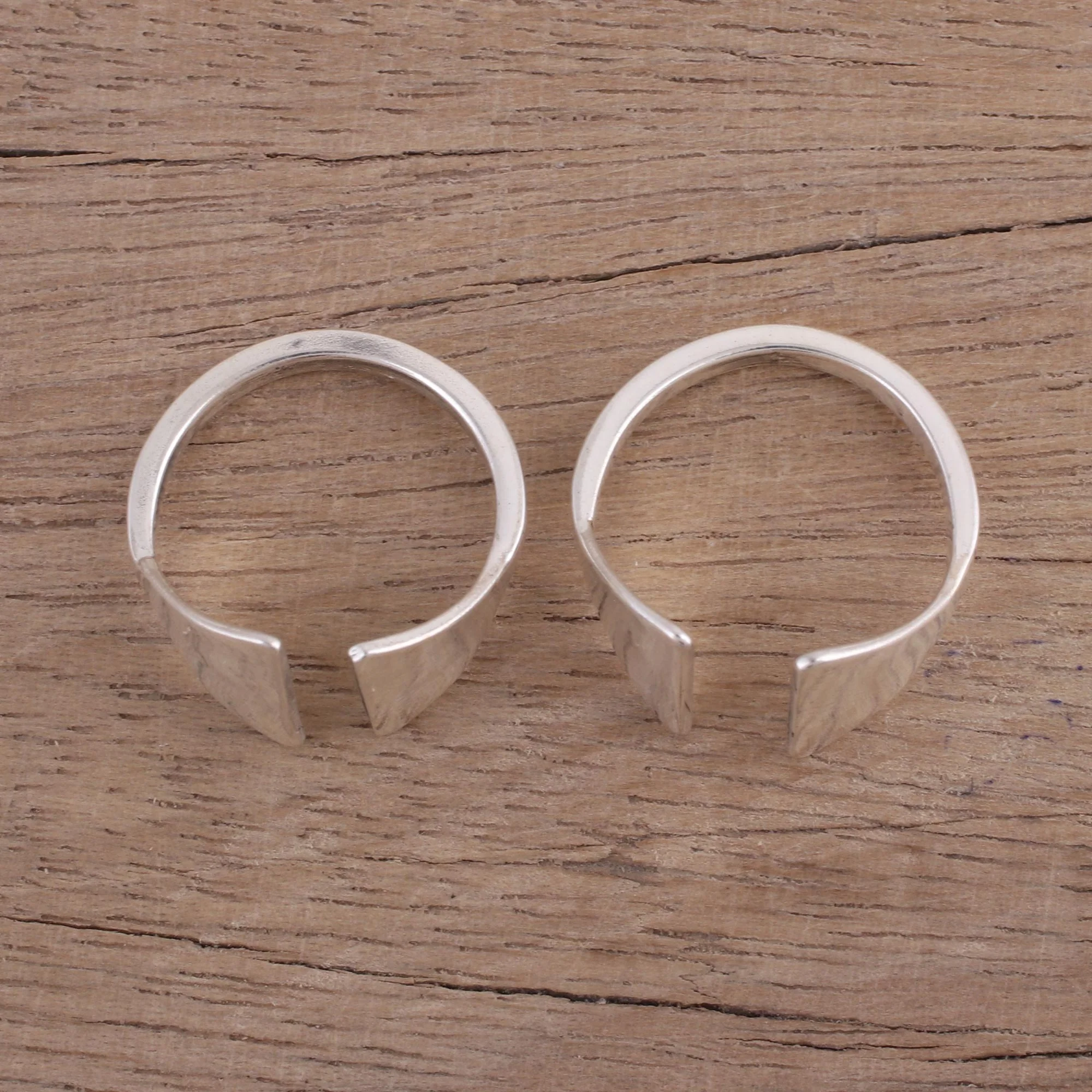 Gateway Contemporary Sterling Silver Toe Rings for Women (Pair) - Image 3
