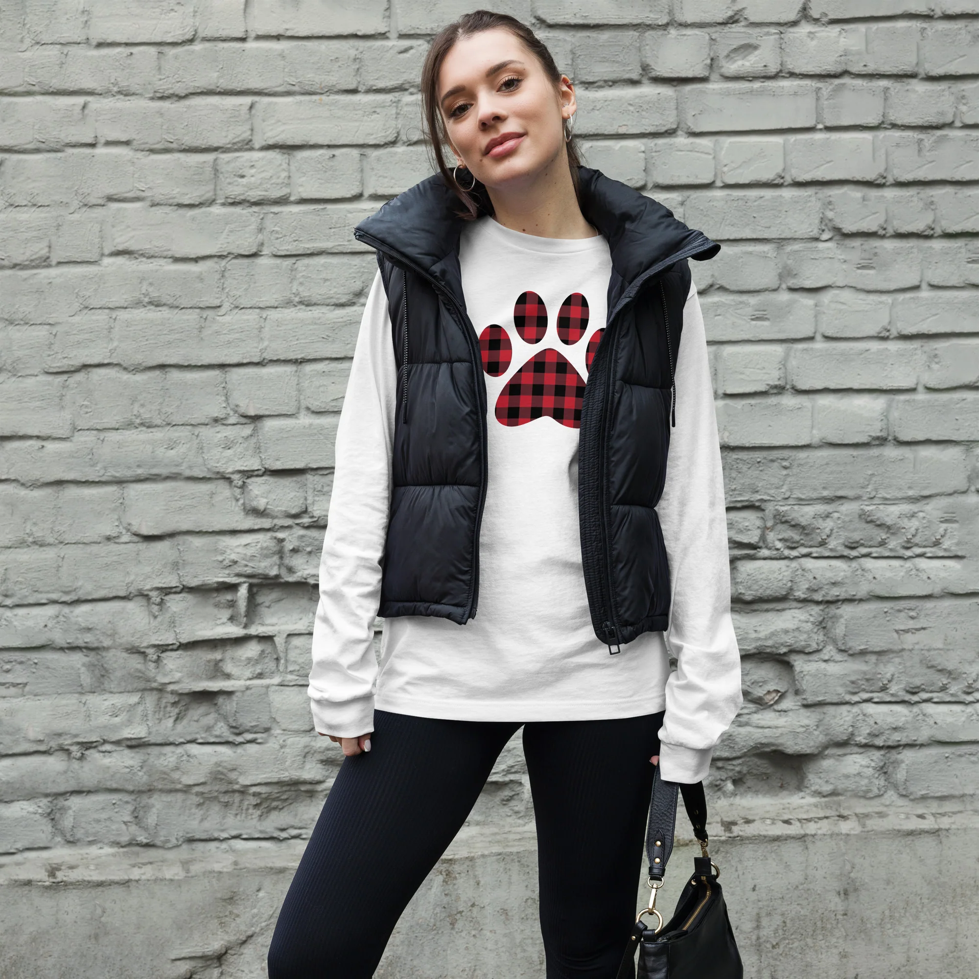 Gingham Paw Long Sleeve Tee - Image 13