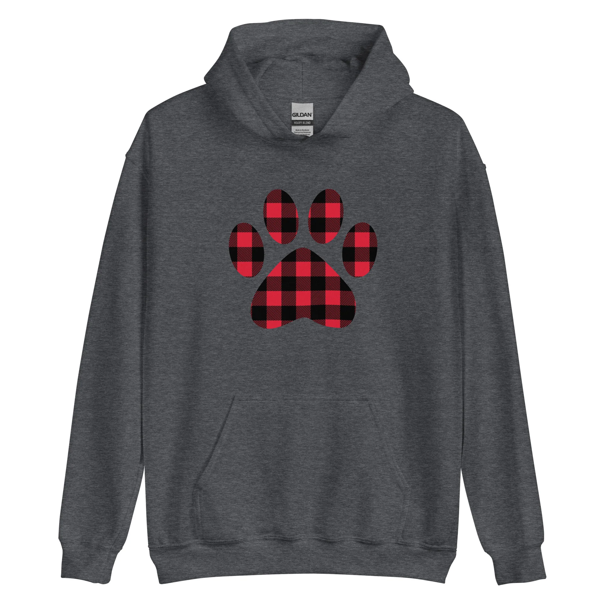 Gingham Paw Print Hoodie - Image 2