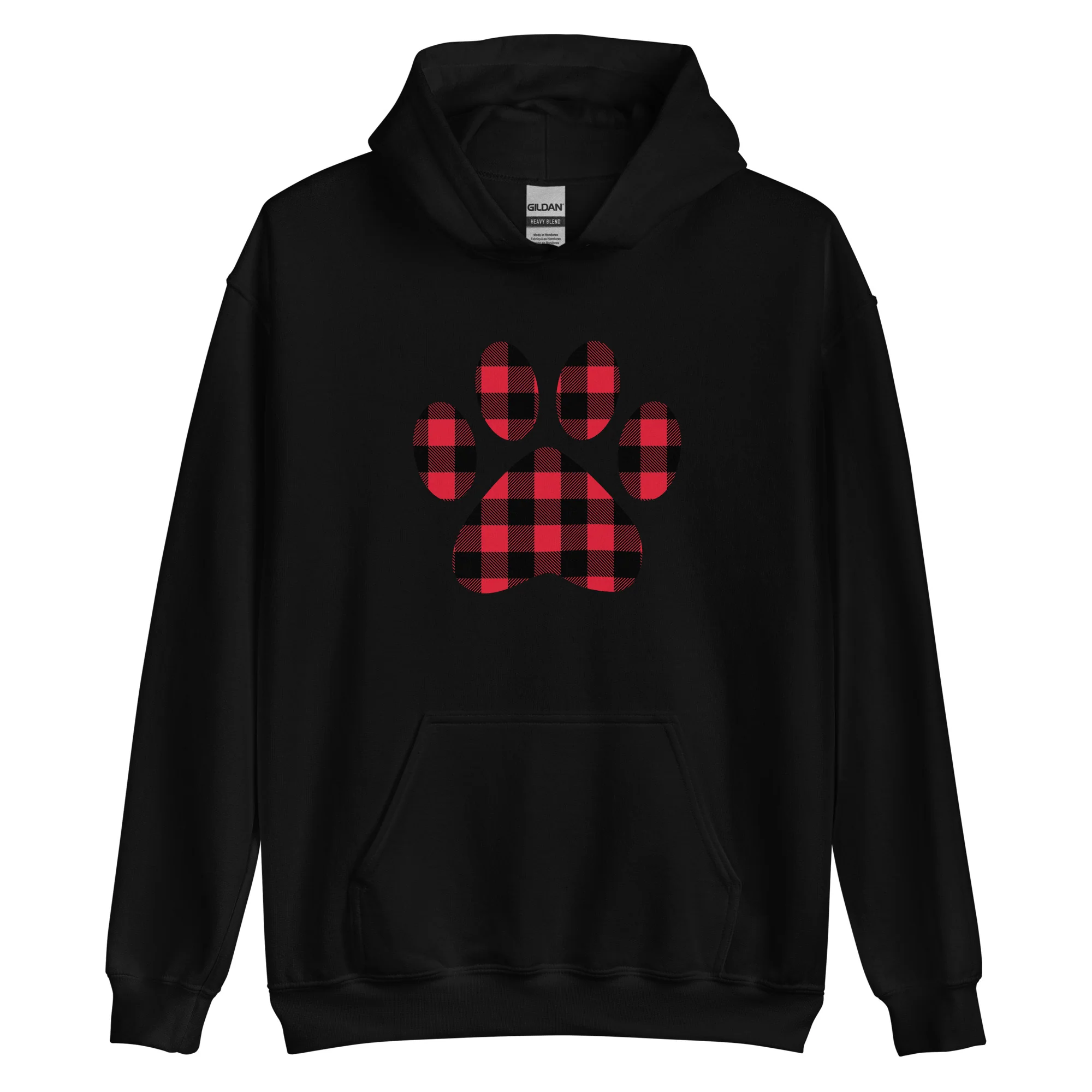 Gingham Paw Print Hoodie - Image 3