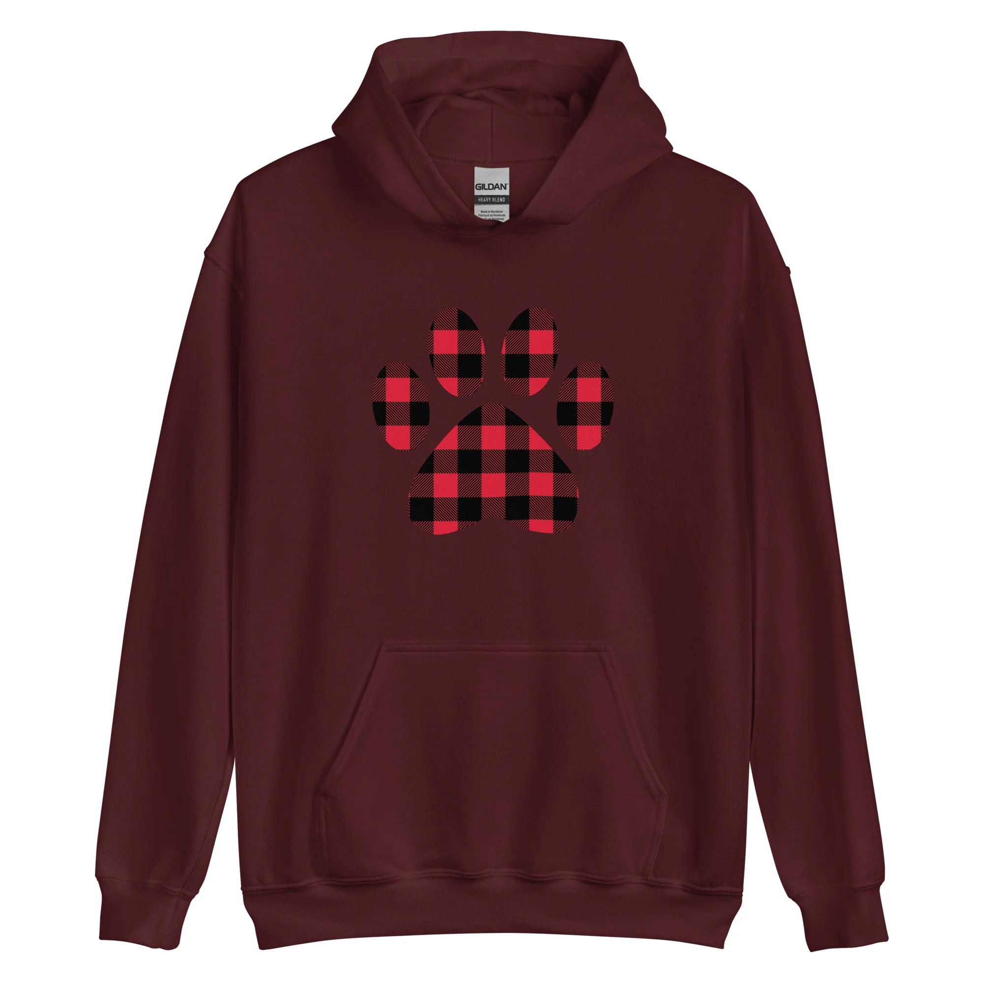 Gingham Paw Print Hoodie - Image 5