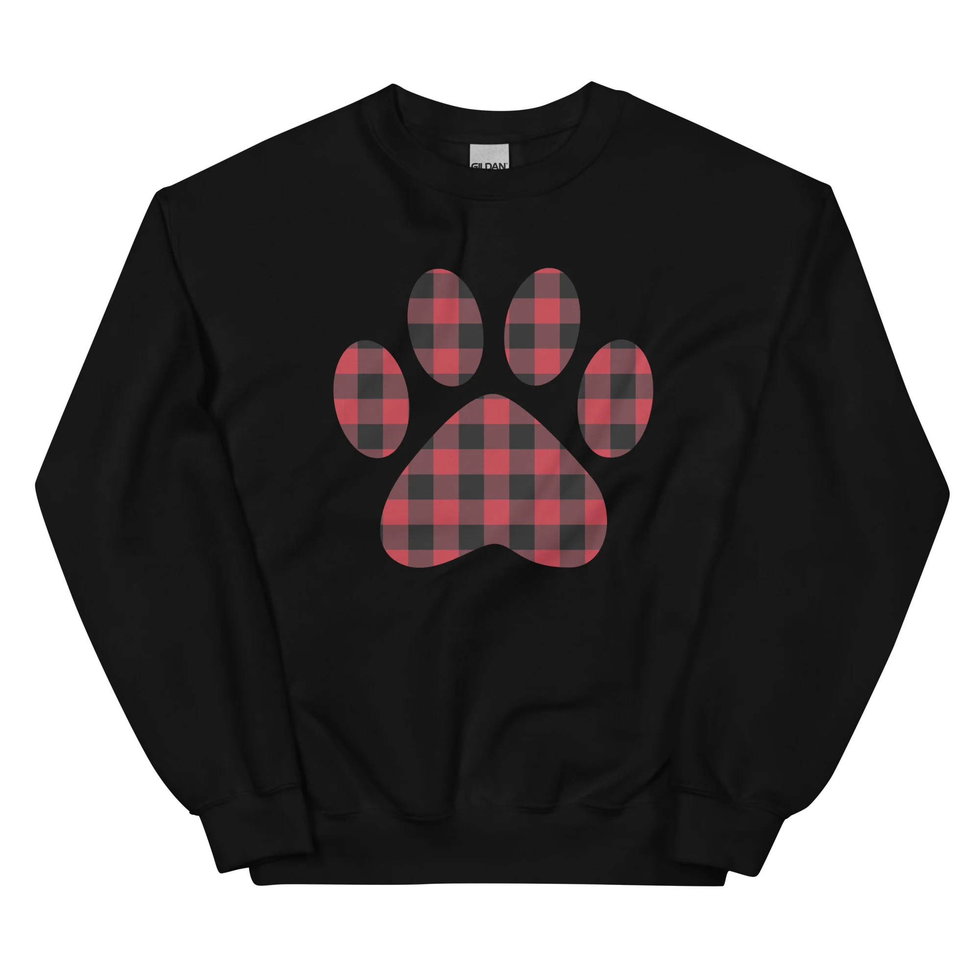 Gingham Paw Print Sweatshirt - Image 3