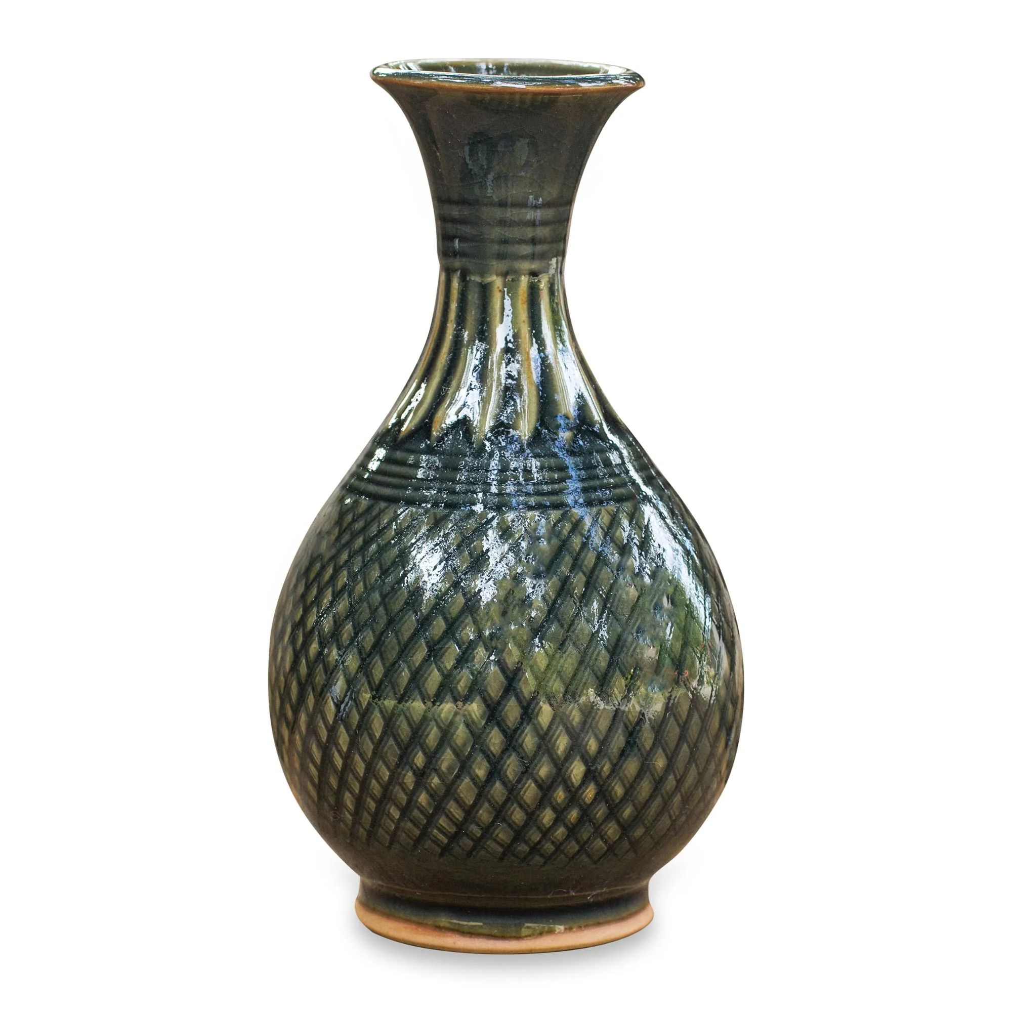 Glamorous Celebration Celadon Ceramic Vase - Image 2