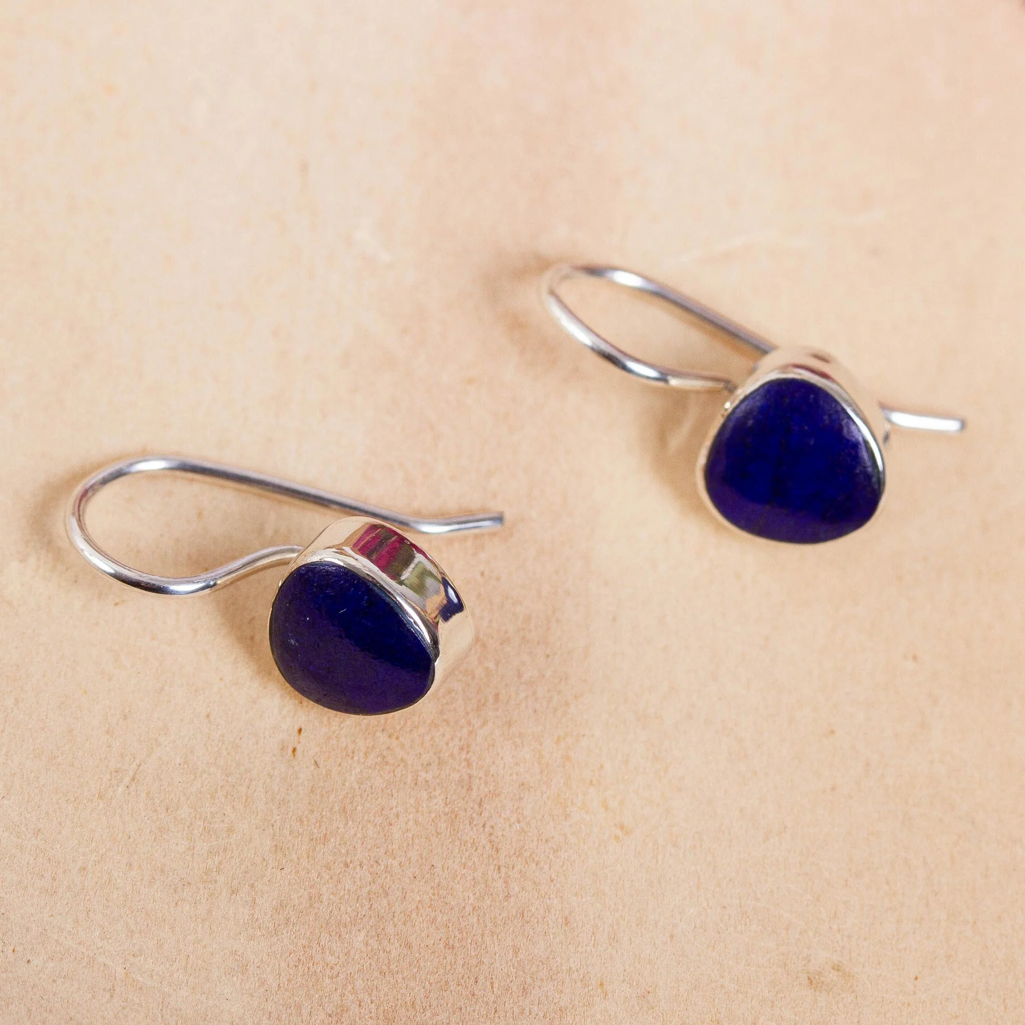 Gleaming Gems Taxco Lapis Lazuli Drop Earrings from Mexico - Image 3