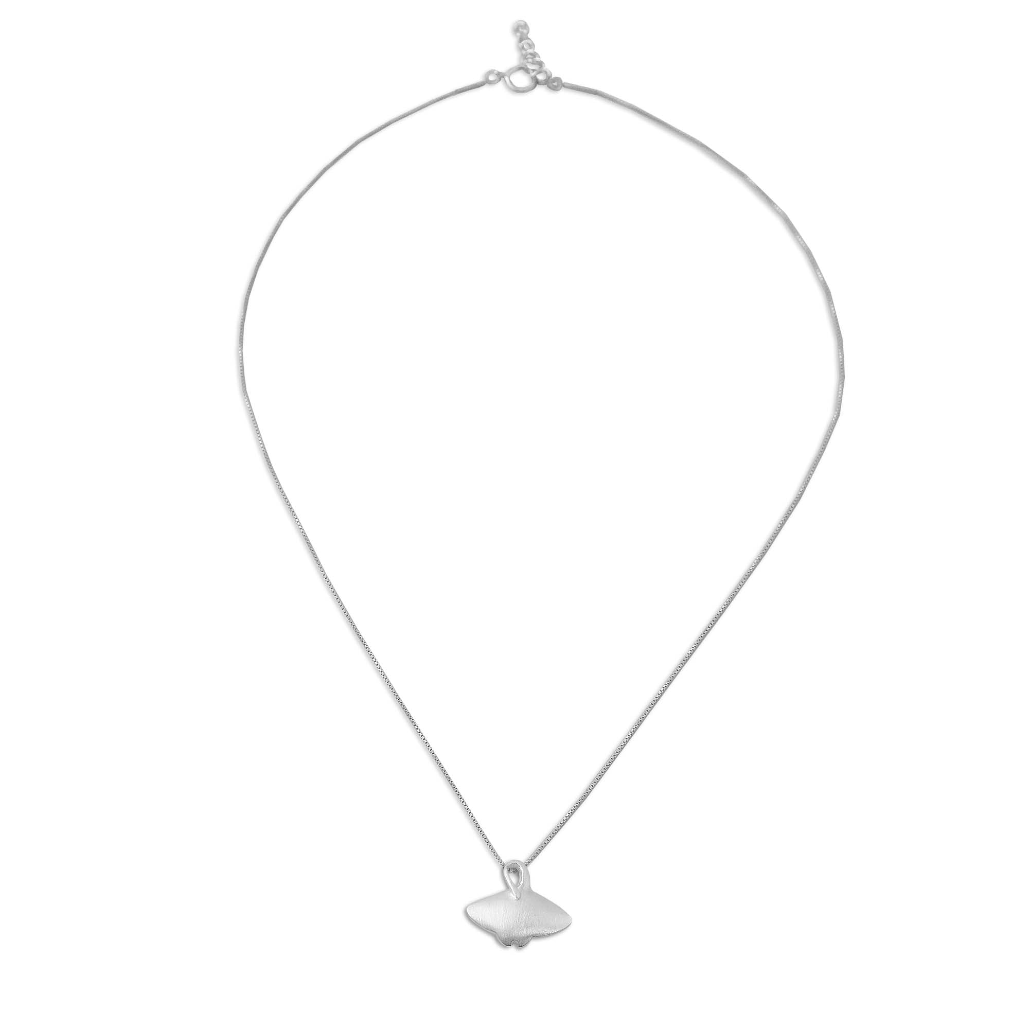 Glimmering Stingray Sterling Silver Stingray Pendant Necklace from Thailand - Image 4