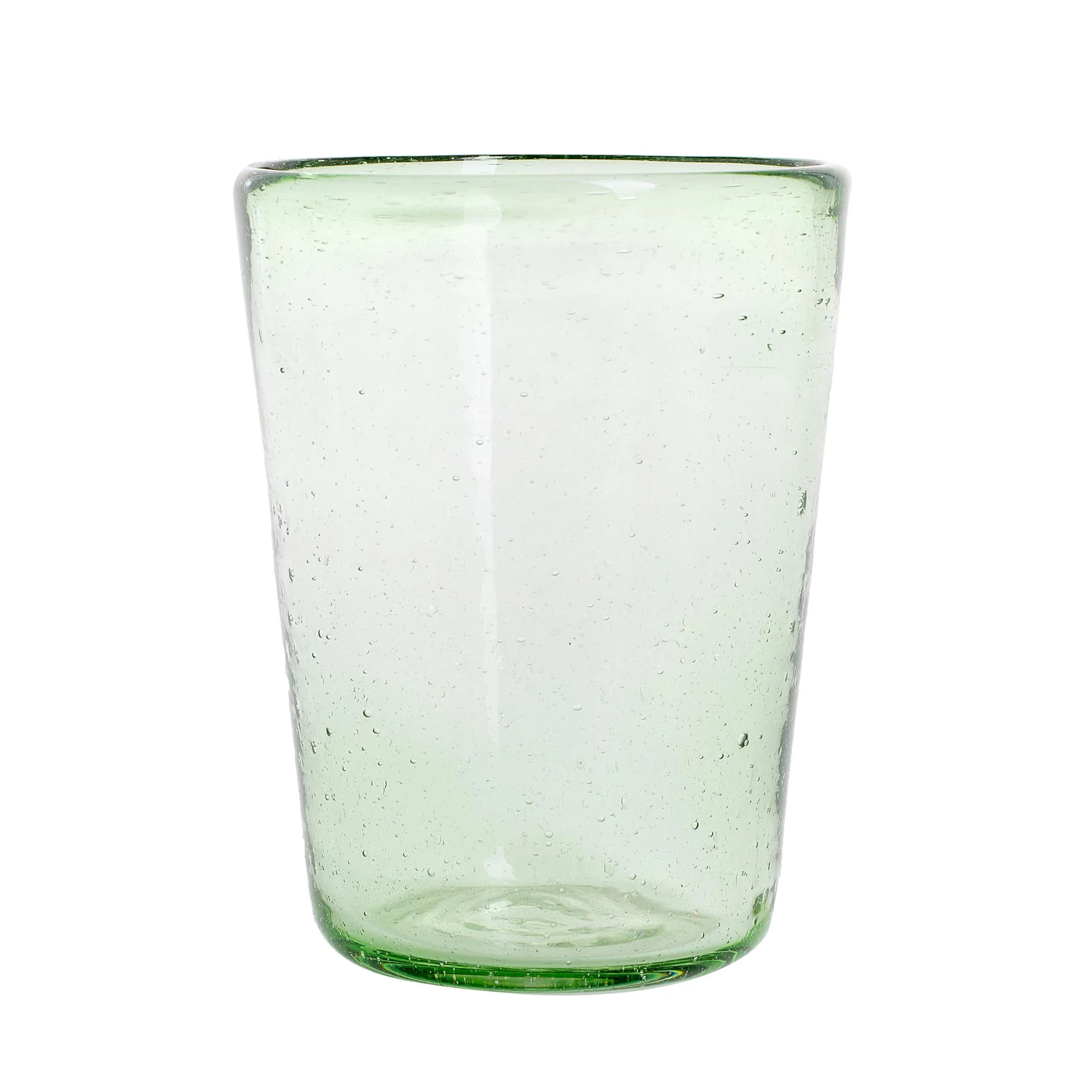 Glistening Meadow Handblown Recycled Glass Pale Green Juice Glasses (Set of 4) - Image 4