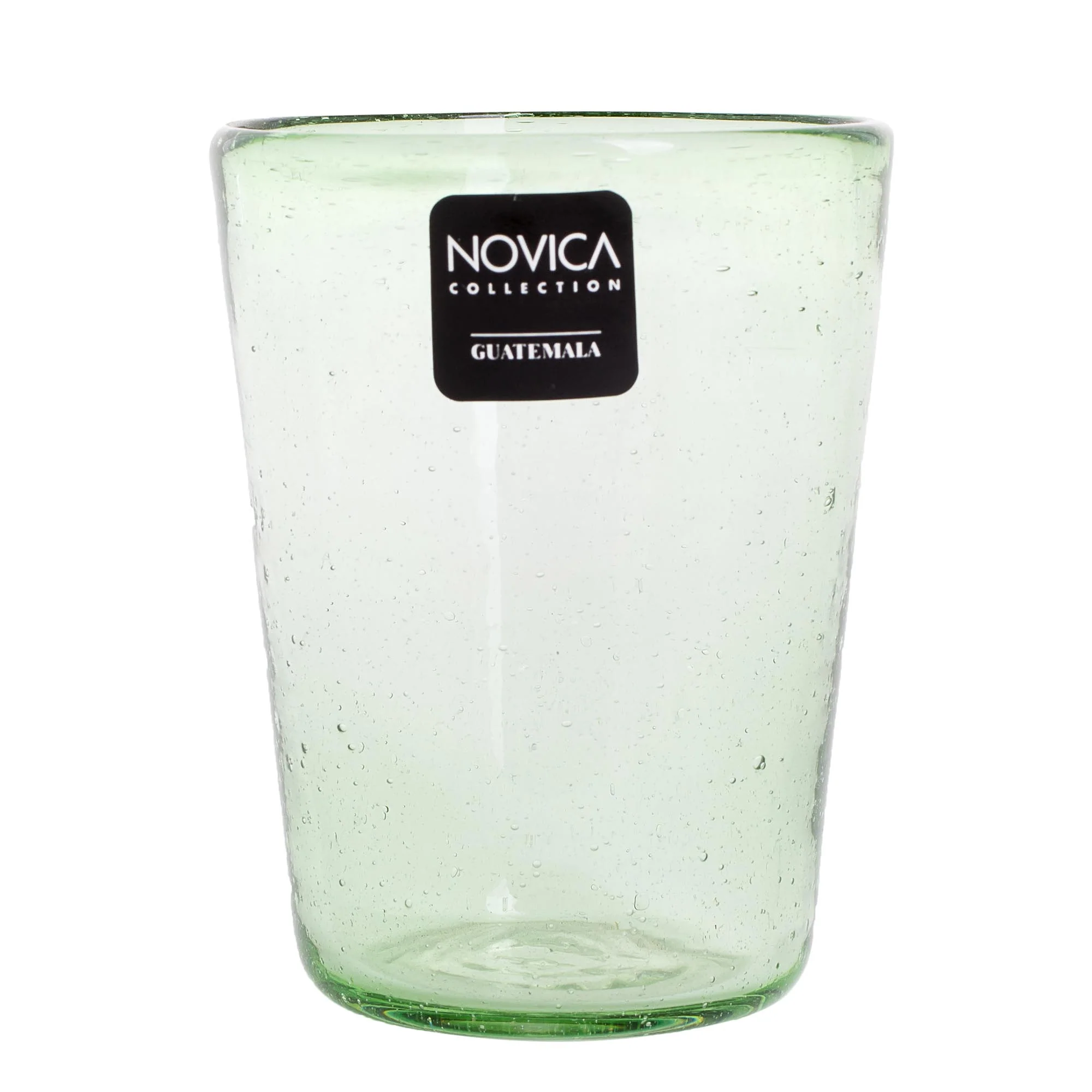 Glistening Meadow Handblown Recycled Glass Pale Green Juice Glasses (Set of 4) - Image 5