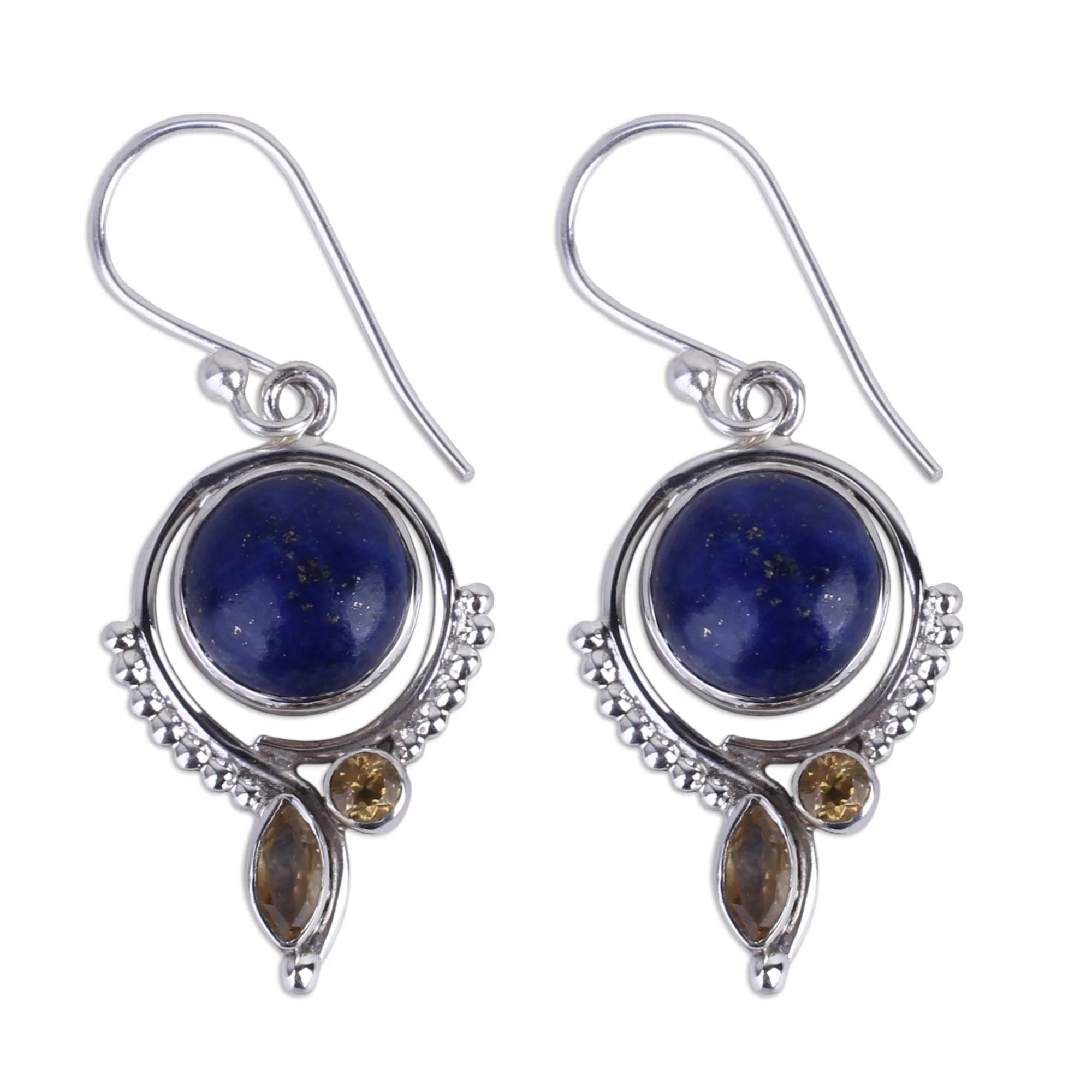 Glory in Blue Sterling Silver Dangle Earrings - Image 2