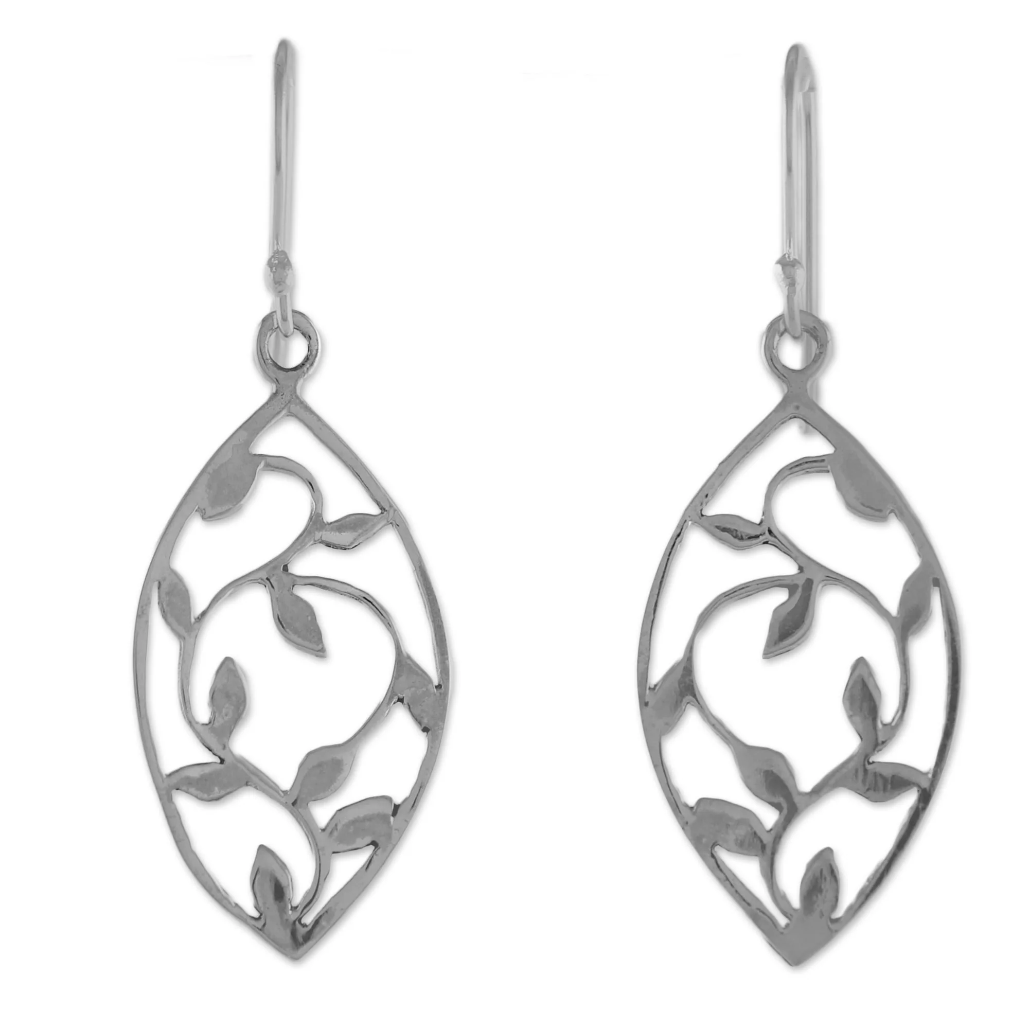 Glowing Spring Leaves Earrings - Image 2