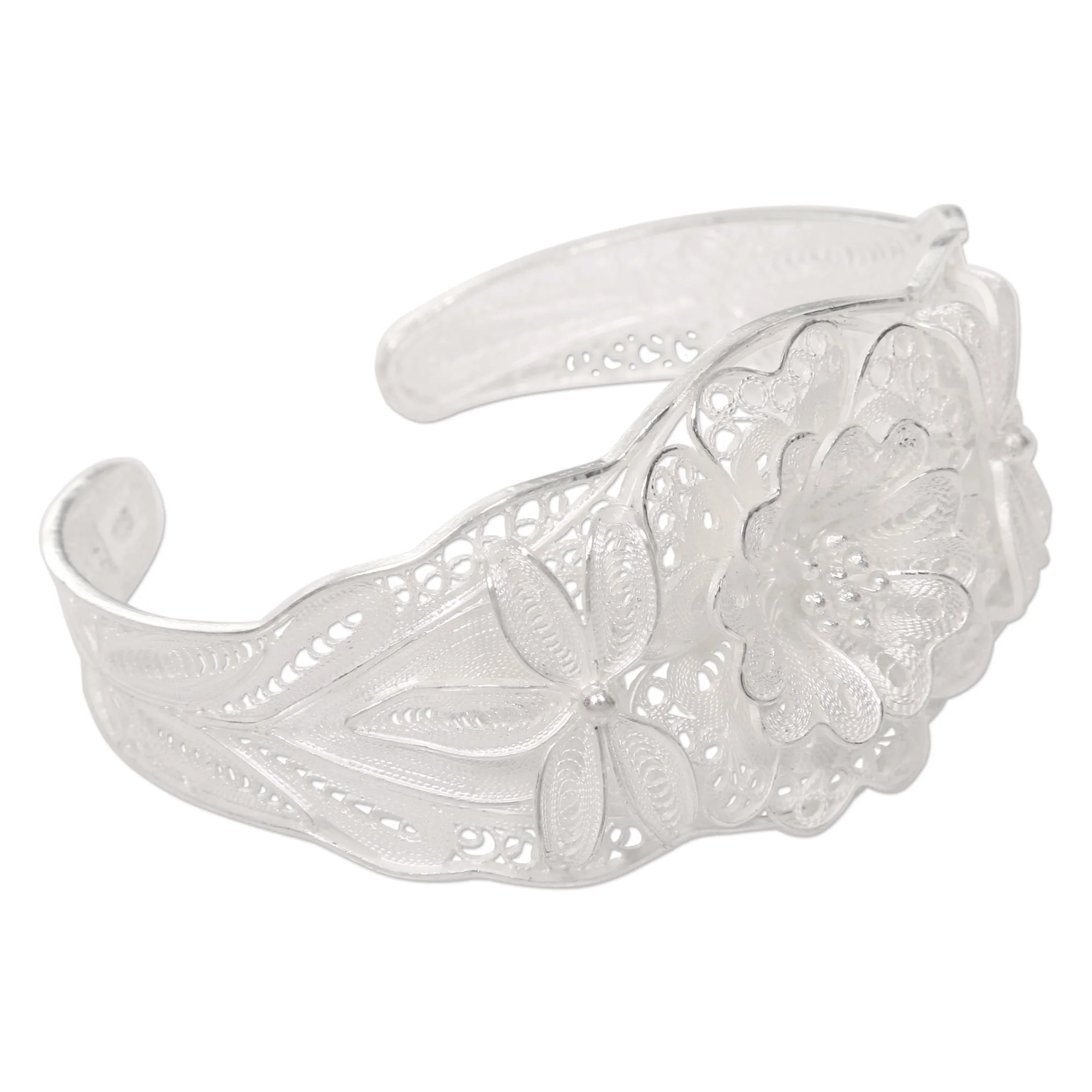God's Garden Silver Cuff Bracelet - Image 3