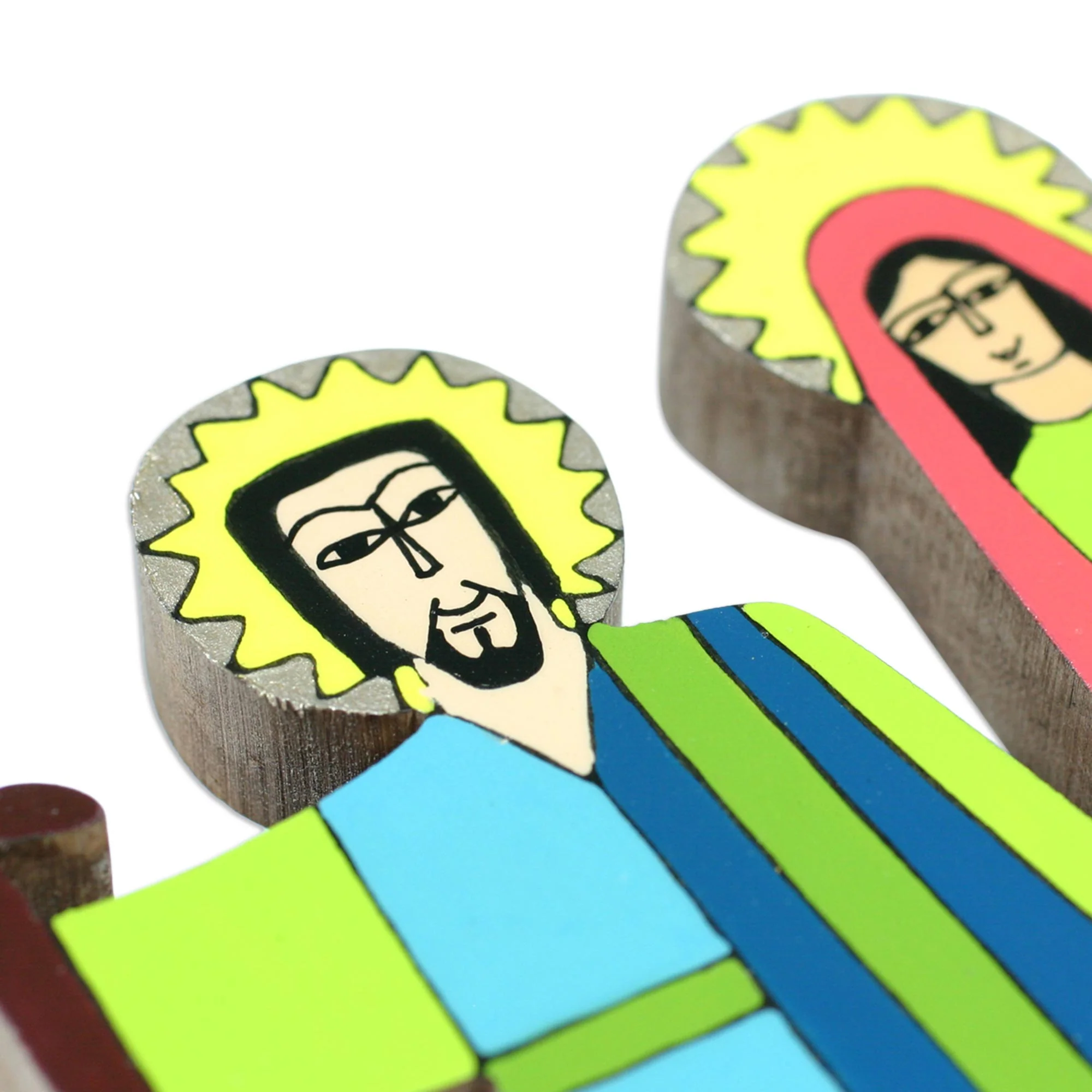God's Gift Pinewood nativity scene (11 Pieces) - Image 5
