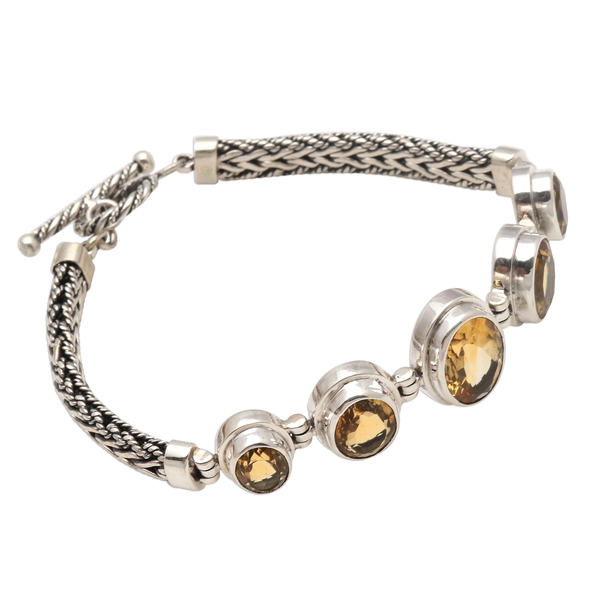 Golden Constellation Stunning 14 Carat Citrine Pendant Bracelet - Image 5